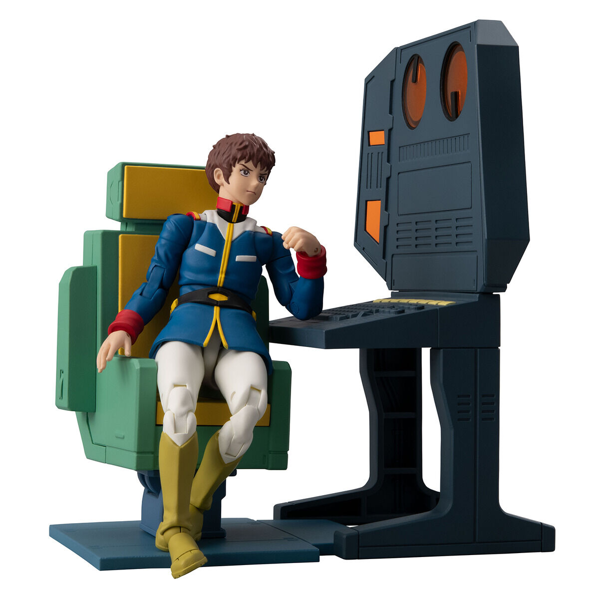 (預訂訂金 $200) (總價 $500) (魂限) MegaHouse G.M.G. COLLECTION EX 機動戰士高達 阿寶 & 馬茜 白色基地艦橋通信士套裝 (行版) GMG Gundam White Base Bridge Radio operator Desk Set