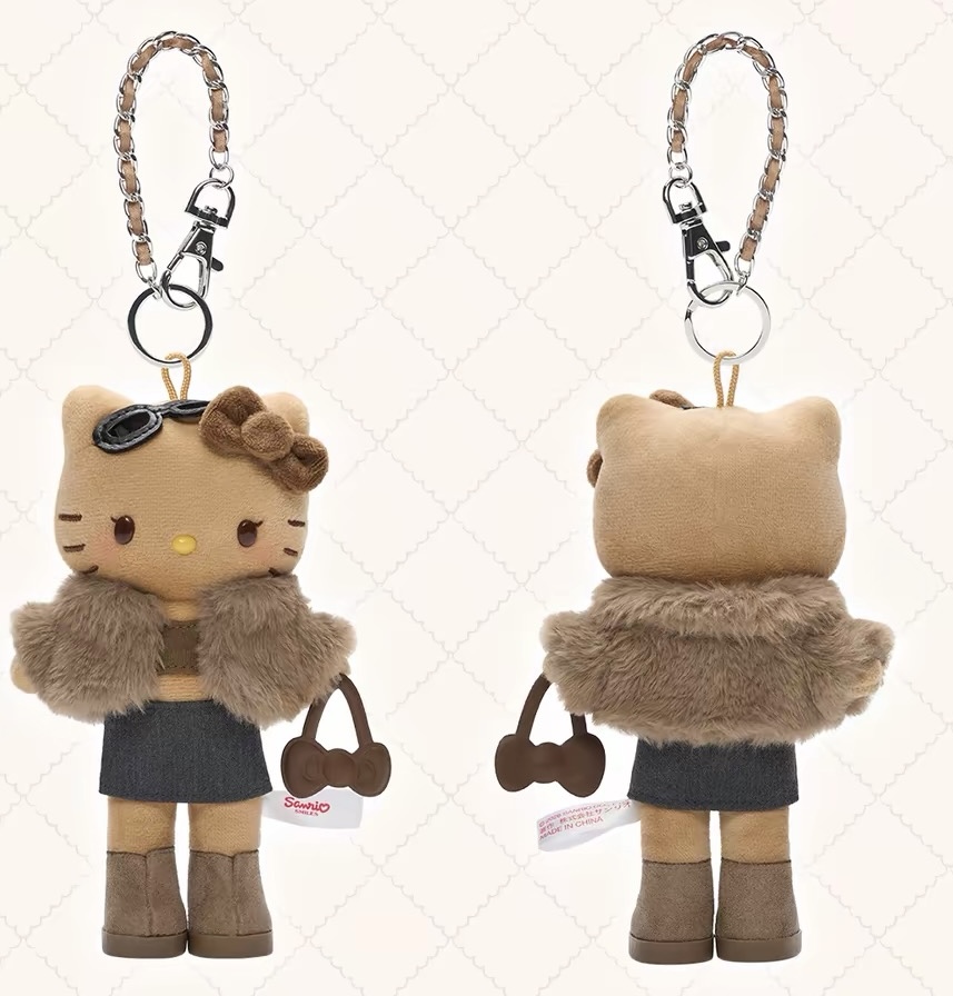 [現貨] Sanrio摩登假日Hello Kitty毛絨公仔掛件小香風
