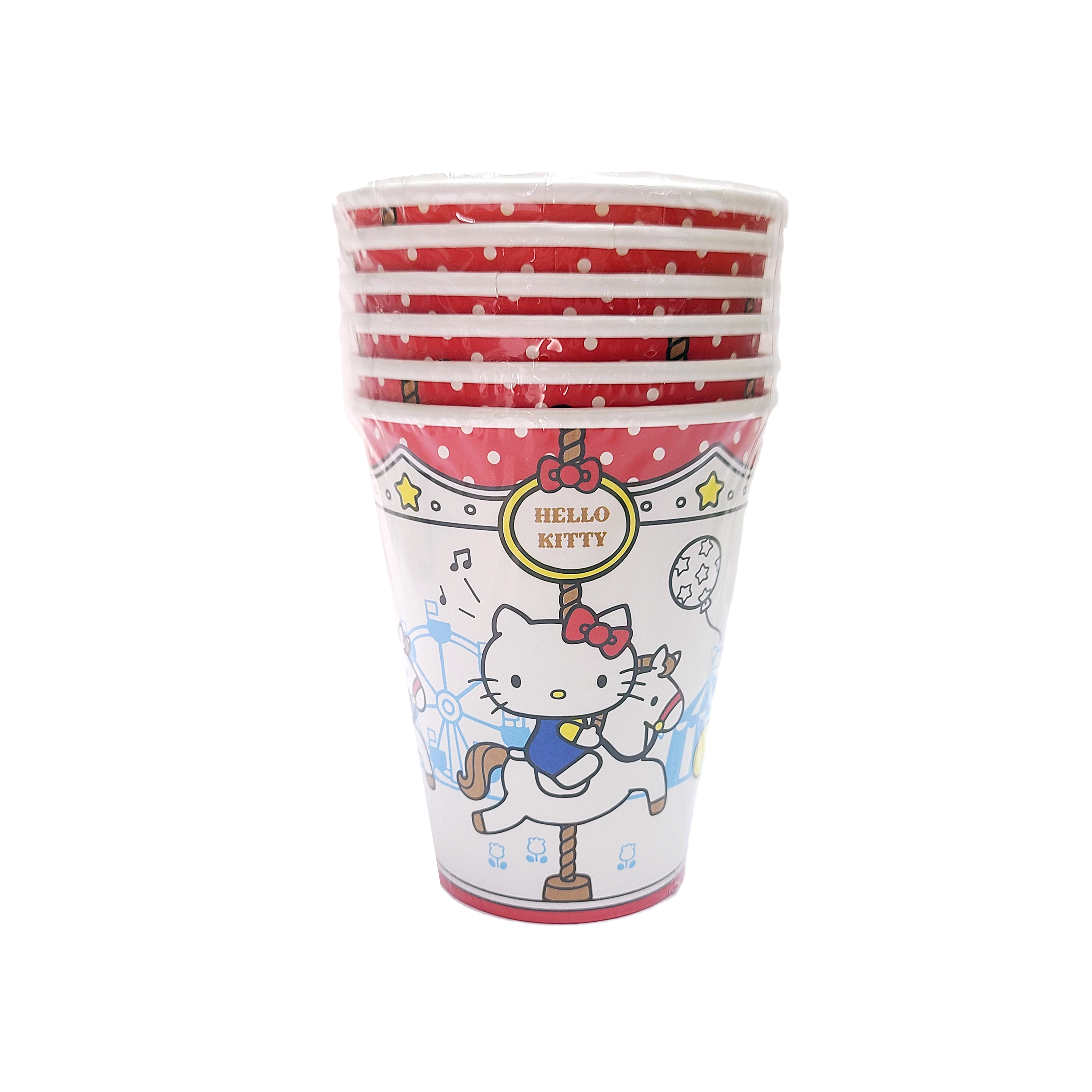 Sanrio 吉蒂貓 特級厚紙杯 9oz 6件裝 [Sanrio 許可產品]  Sanrio Hello Kitty Paper Cups 9oz 6pcs [Licensed by Sanrio]