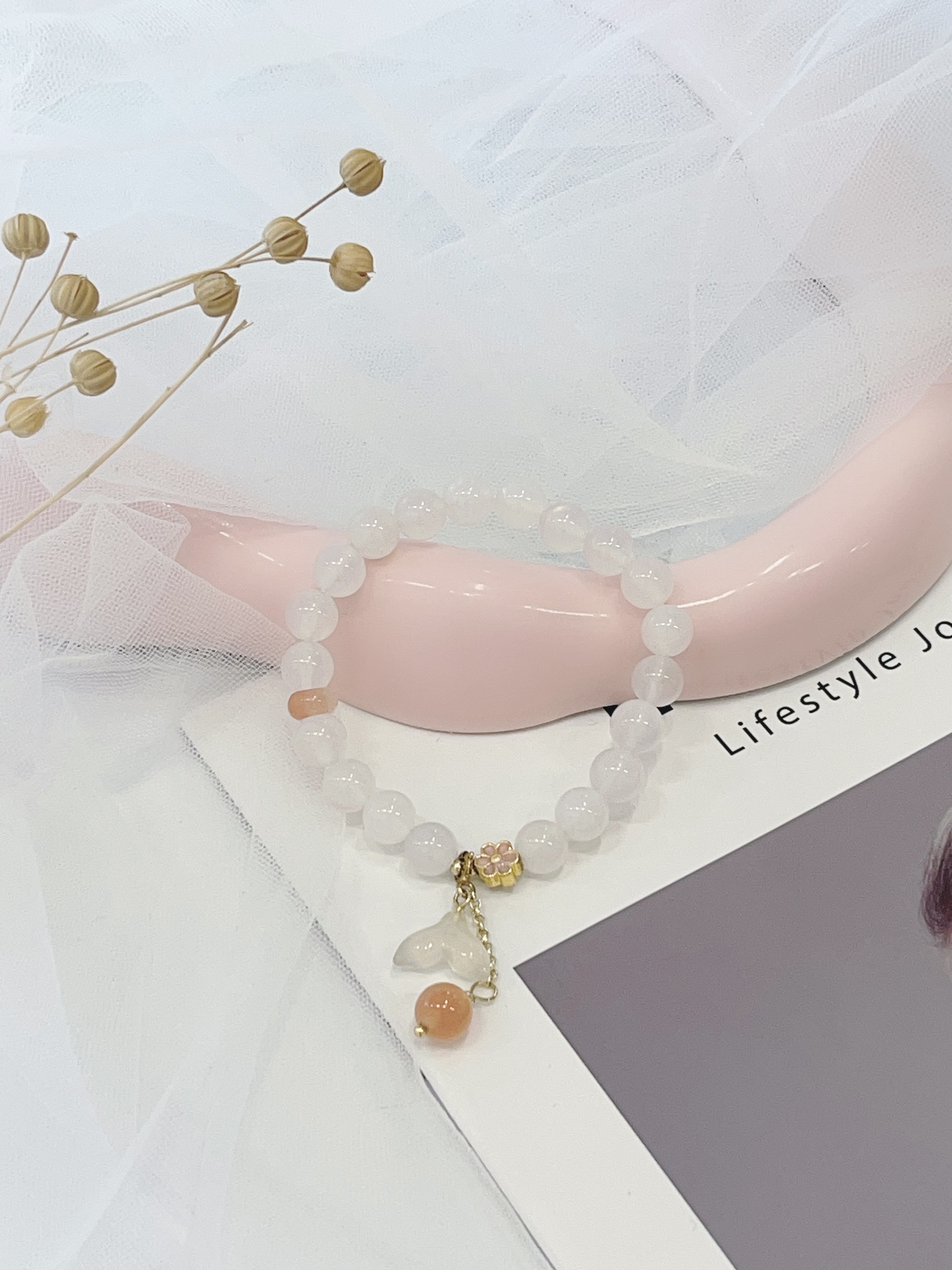 🌸 荔枝冻玛瑙 Lychee Agate｜8mm 