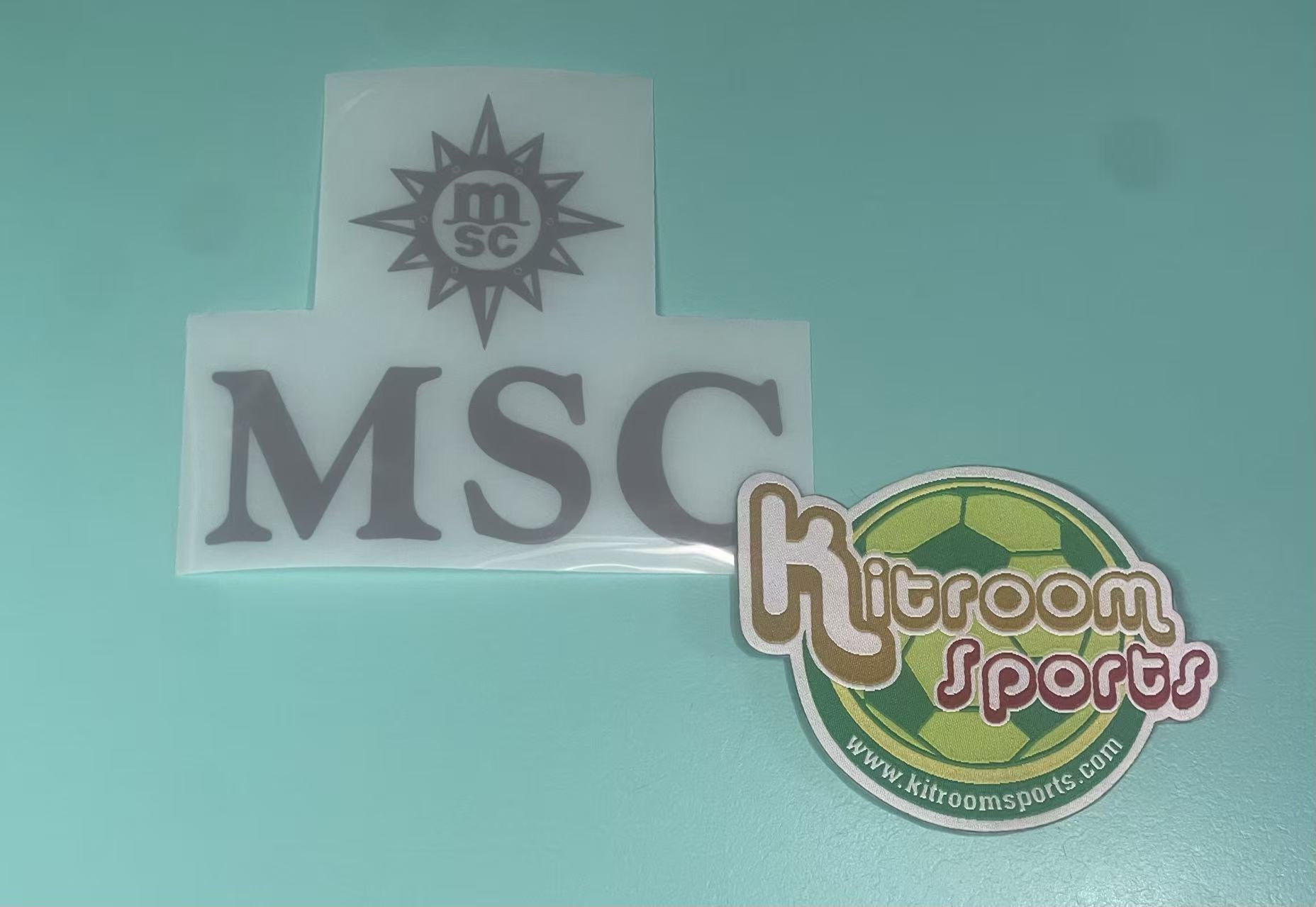 2023-24 Milan x Pleasures kit White Sleeve Sponsor " MSC "