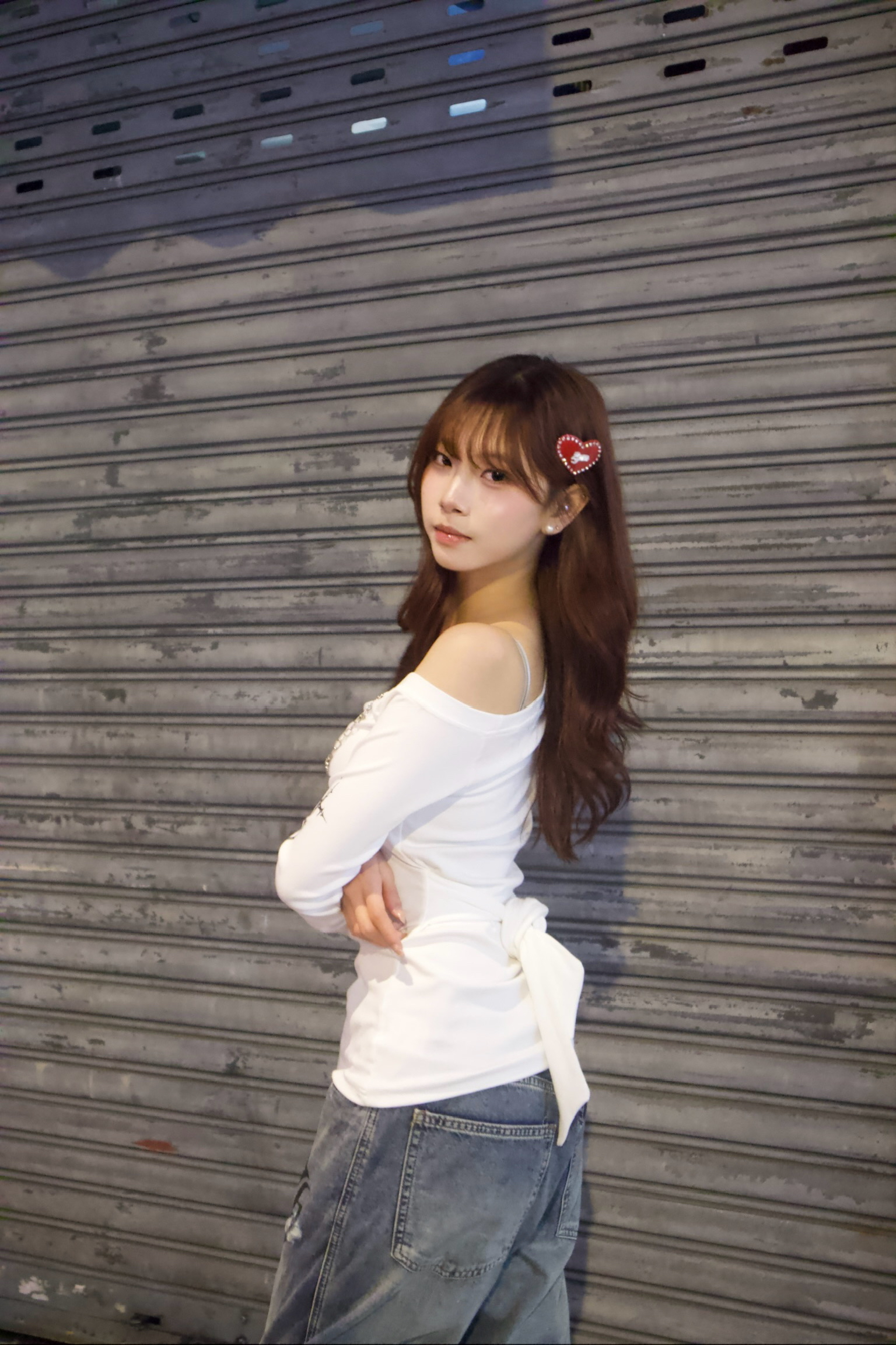 韓國Y2K 鐵鏈腰側綁帶十字架Top