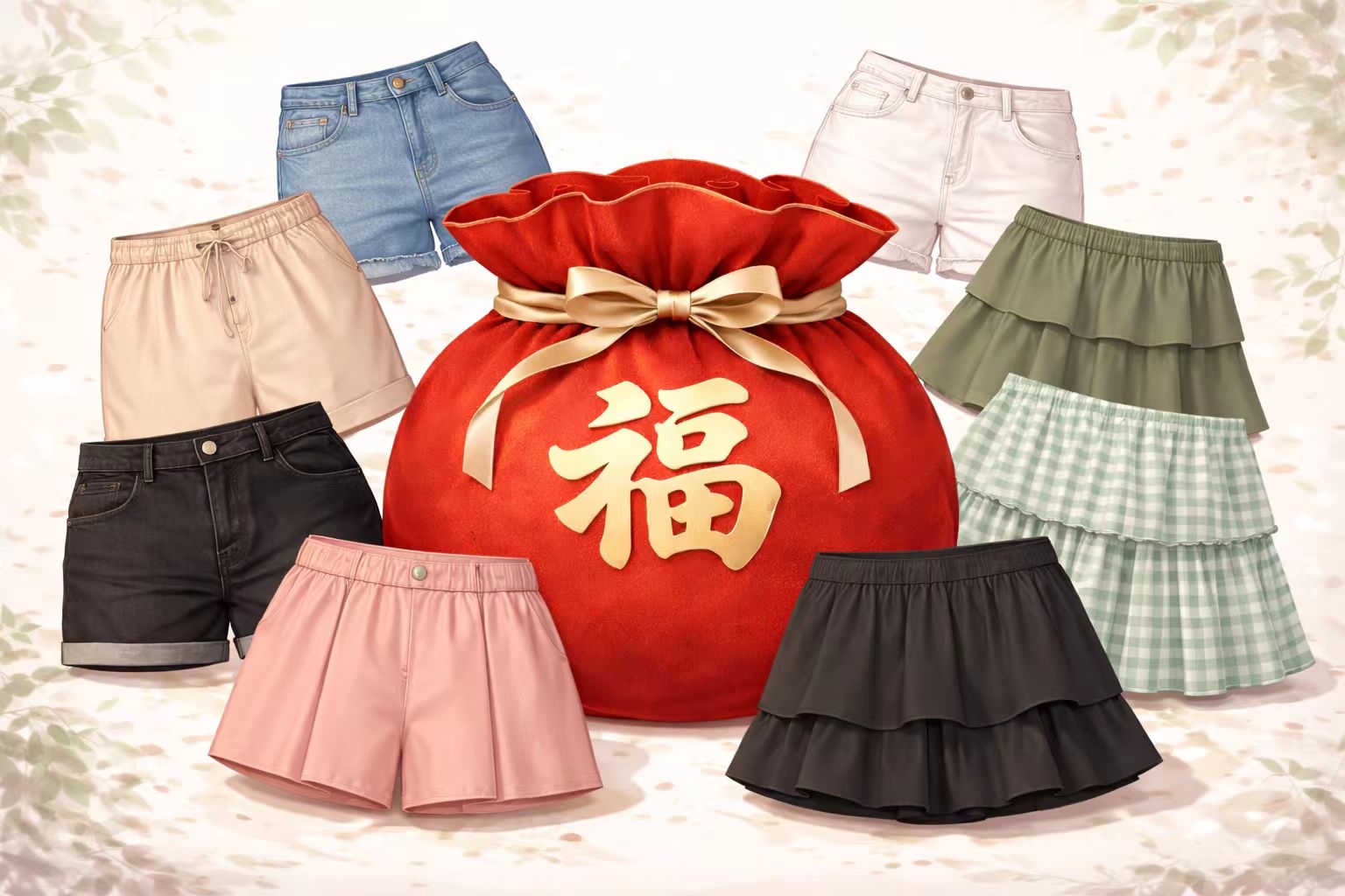 ❤️‍🔥惊喜福袋❤️‍🔥短裤/短裙 3件✨