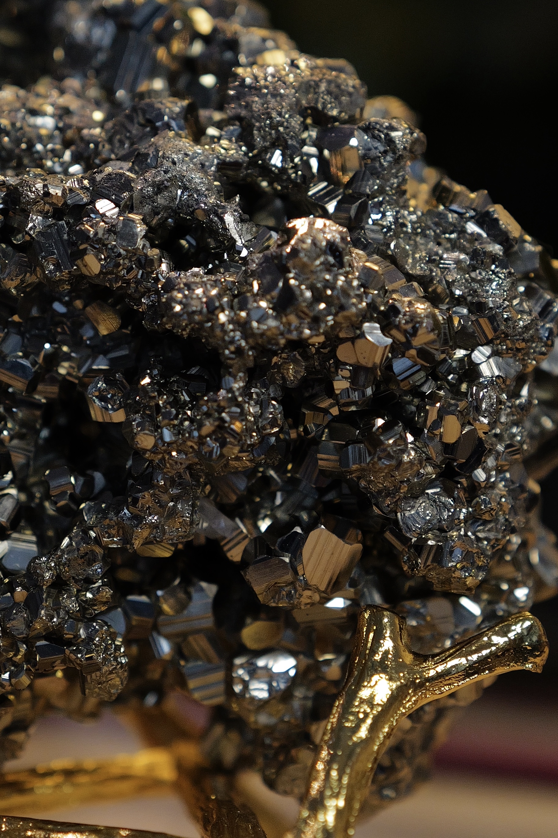  ༒9.7cm 黃鐵礦多面體共生方解石花原礦擺件༒ PY.A23CA6Gmat-RB5*11A6