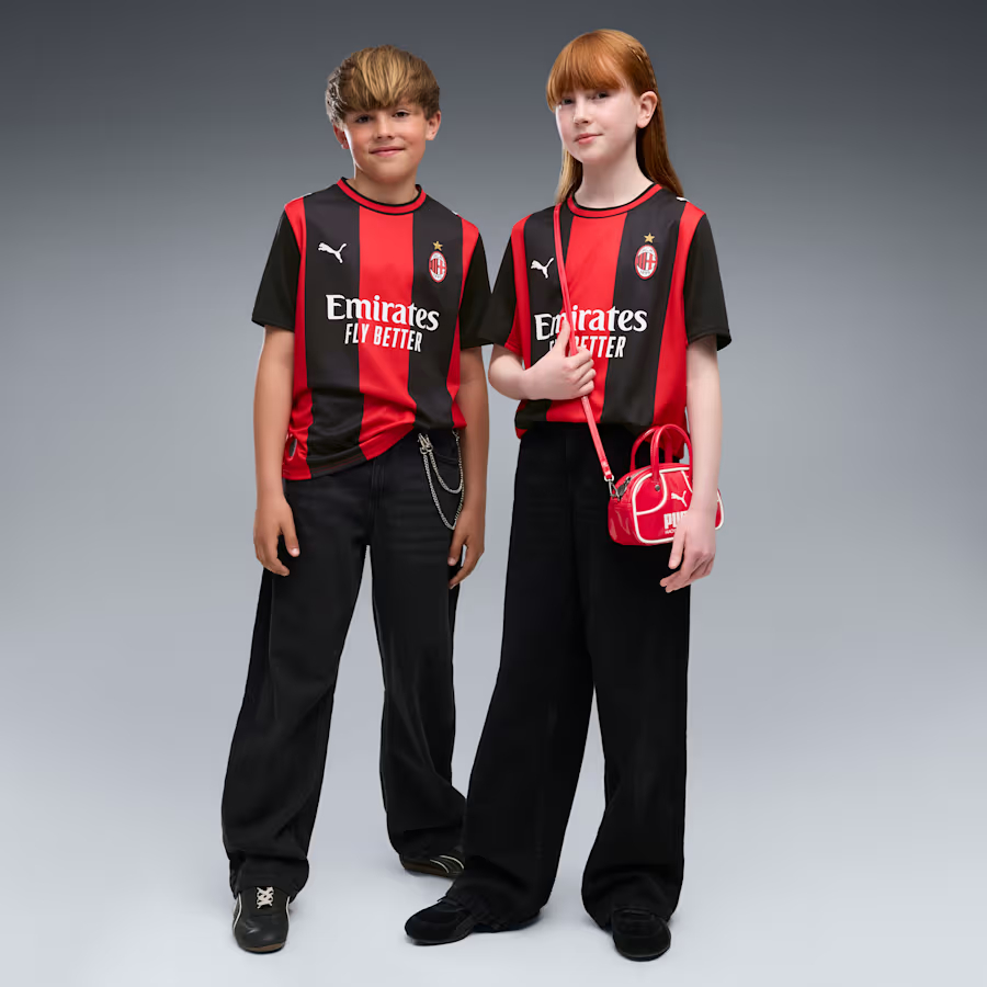 🔴紅黑條紋美學 Puma AC Milan AC米蘭 2026-27 主場童裝球迷版球衣 (可加印字章) 784124