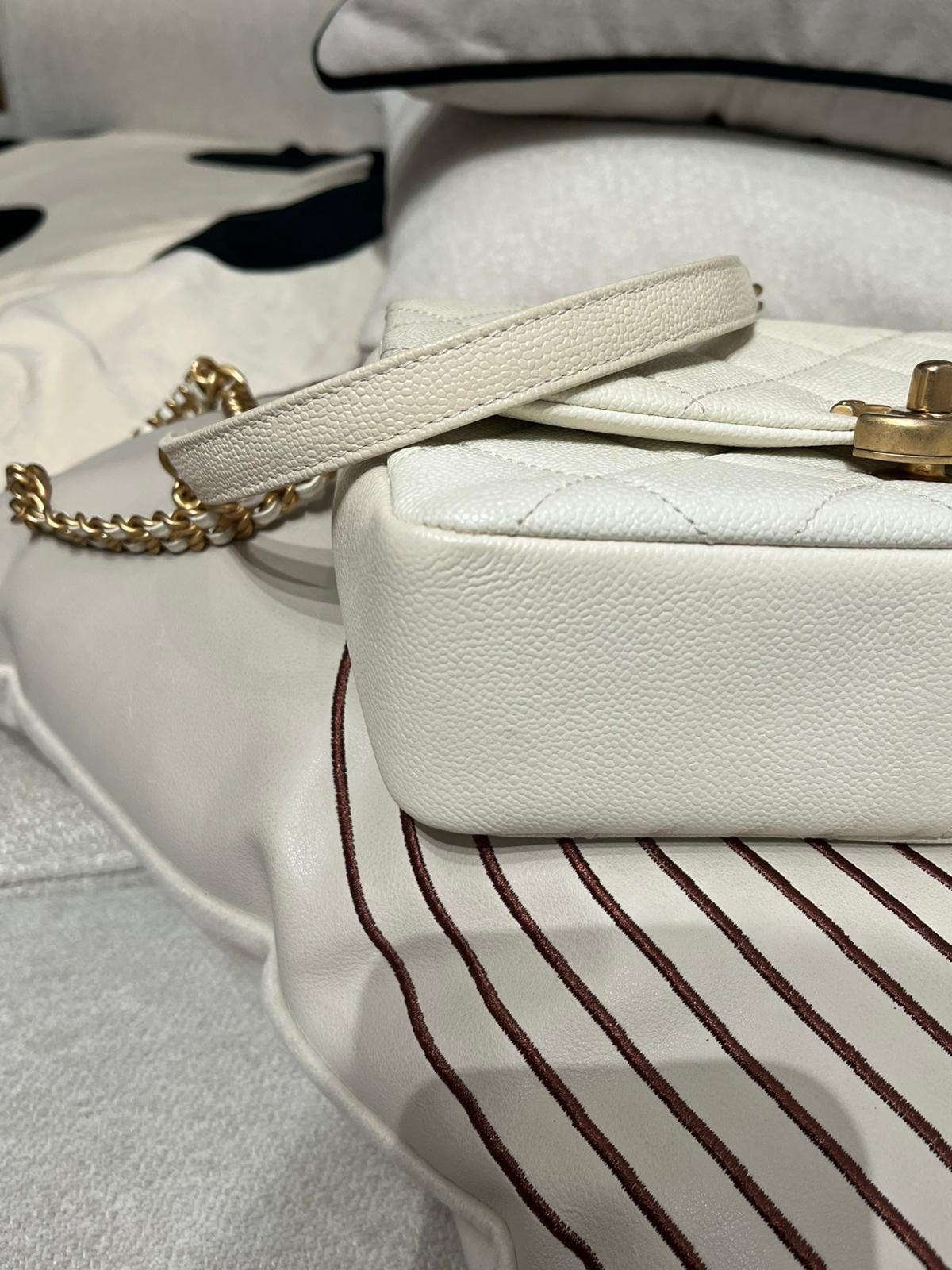 Chanel flap bag AS3103,荔枝牛皮 100%Authentic ,98%new  ✅收據副本✅晶片✅dust bag✅盒