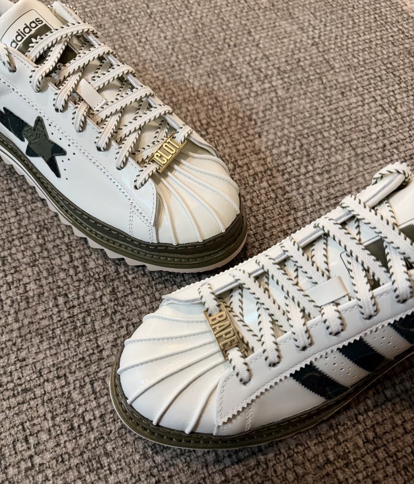 KJ1473 CLOT x BAPE x Adidas Superstar by Edison Chen Off Whit KJ1473