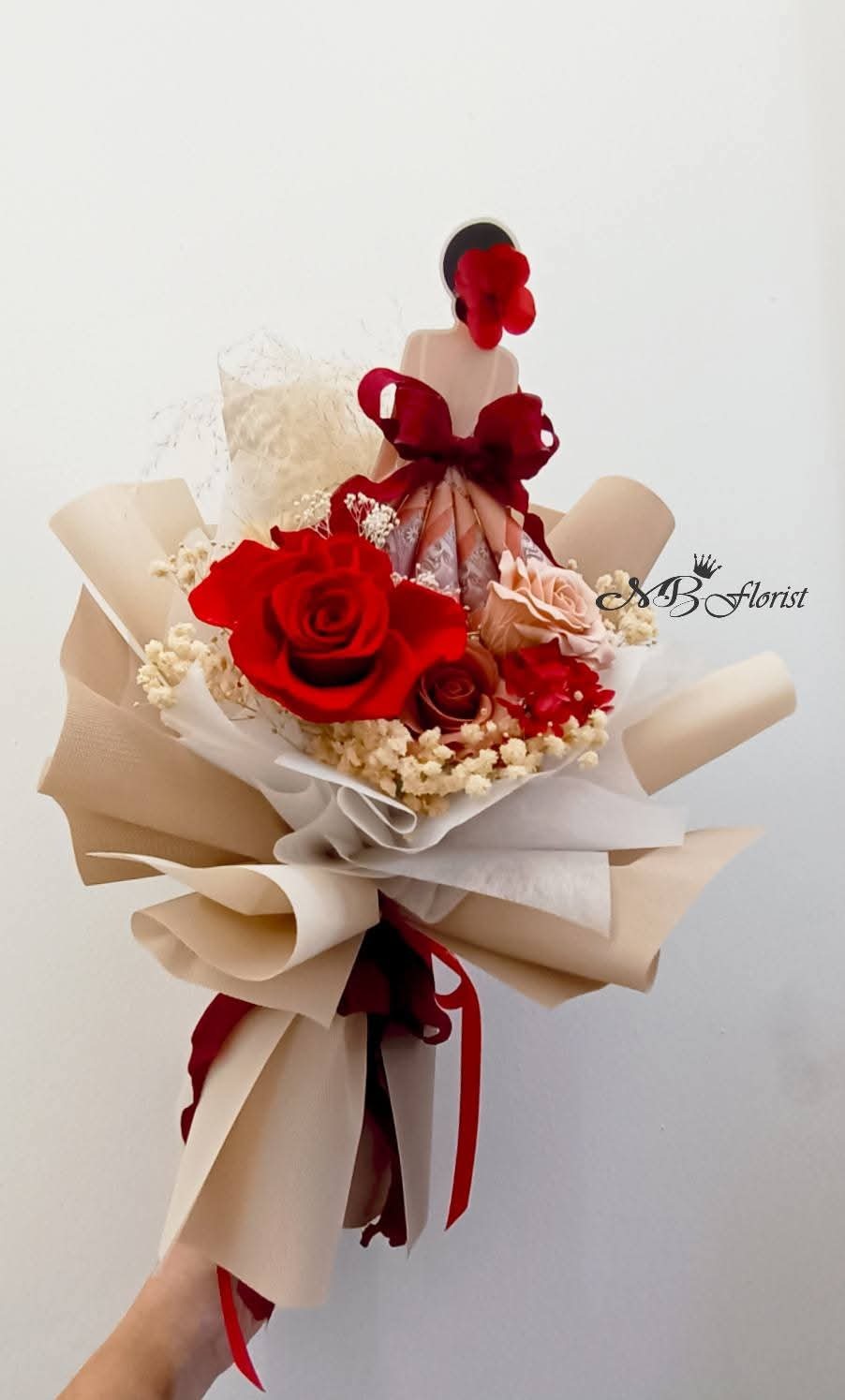 Valentine’s Money Bouquet（情人节公主背影有钱花束)