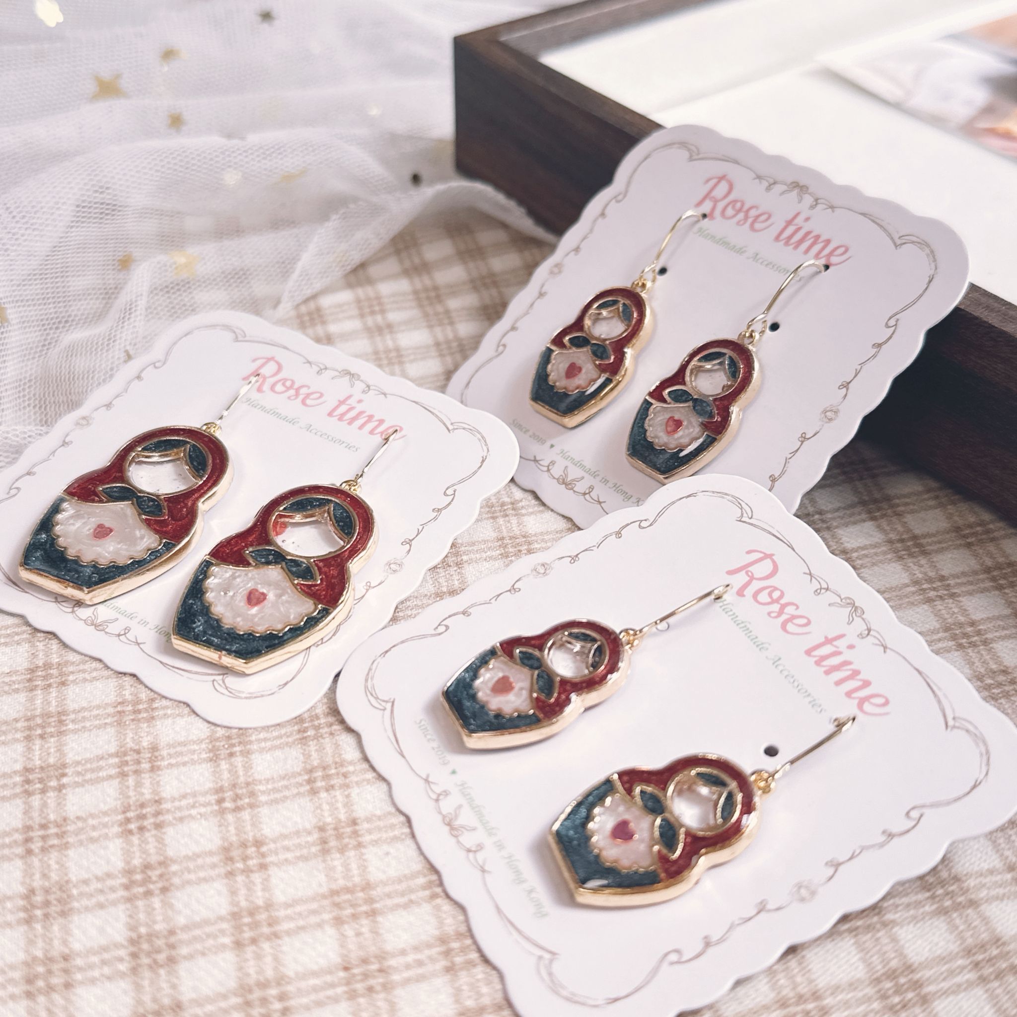 手繪經典復古色俄羅斯娃娃🪆（大Size)