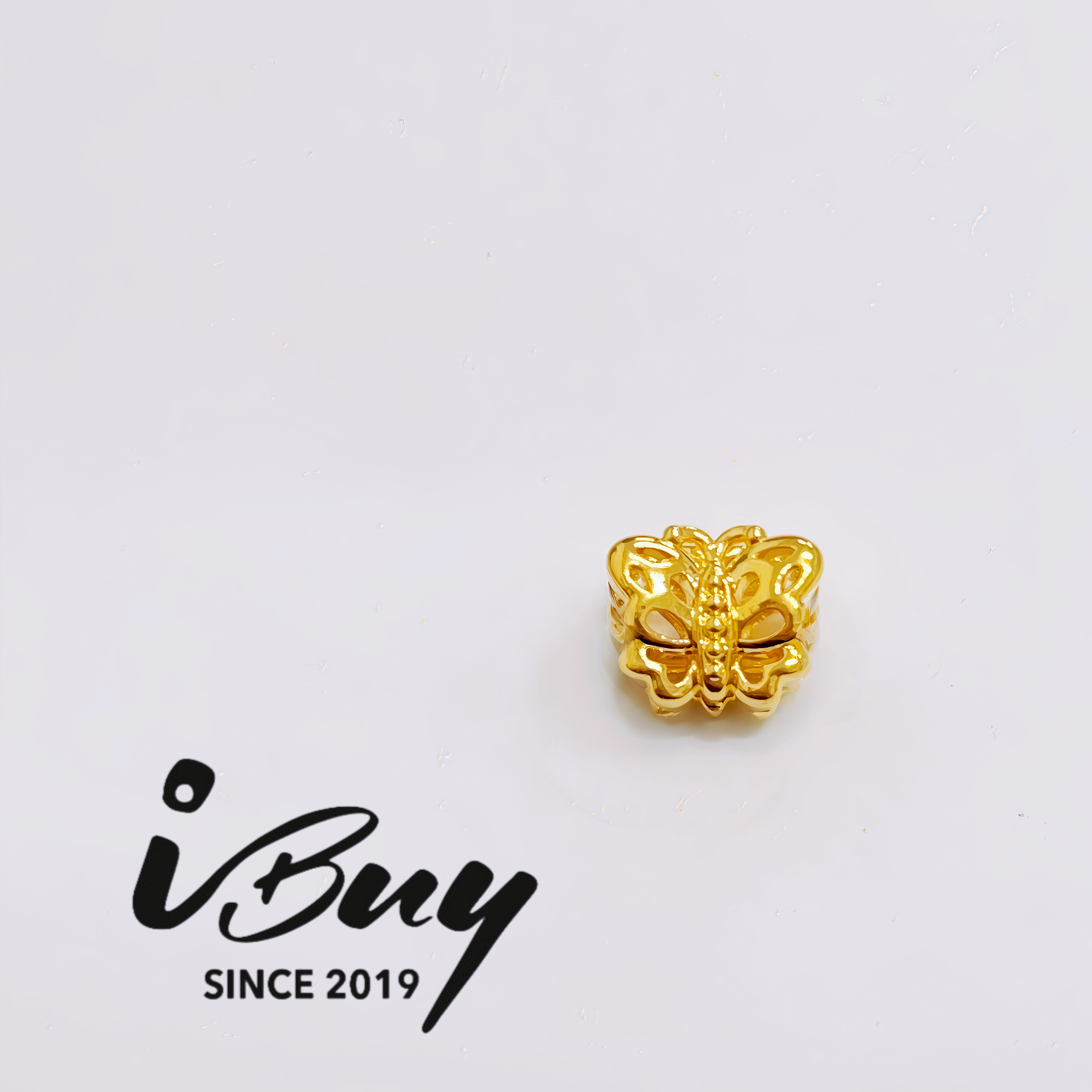 916 HARD GOLD HOLLOW-CUT BUTTERFLY BEAD 916 硬金 镂空金蝶串咀