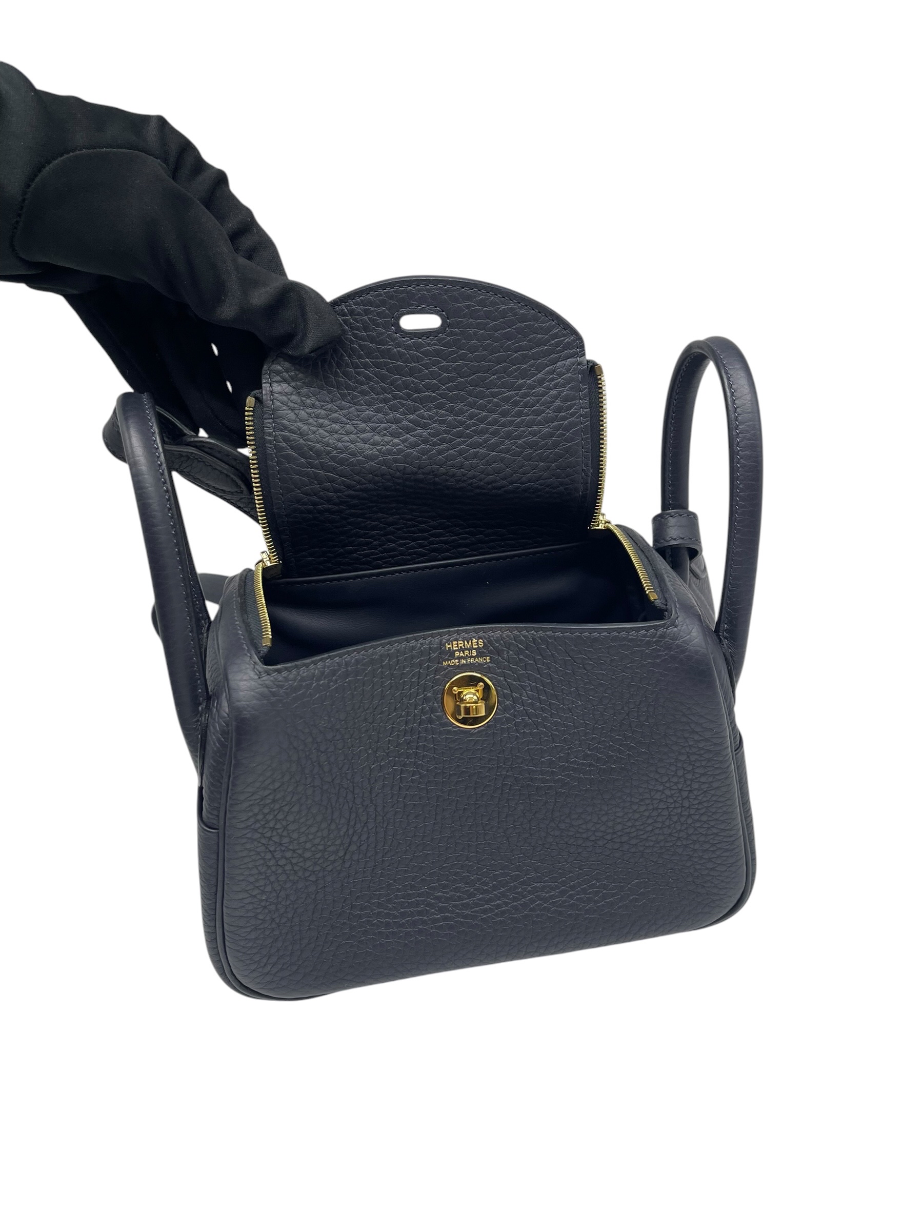 Pre-owned Hermes Mini Lindy / Caban / Stamp K / Product Code: 071503