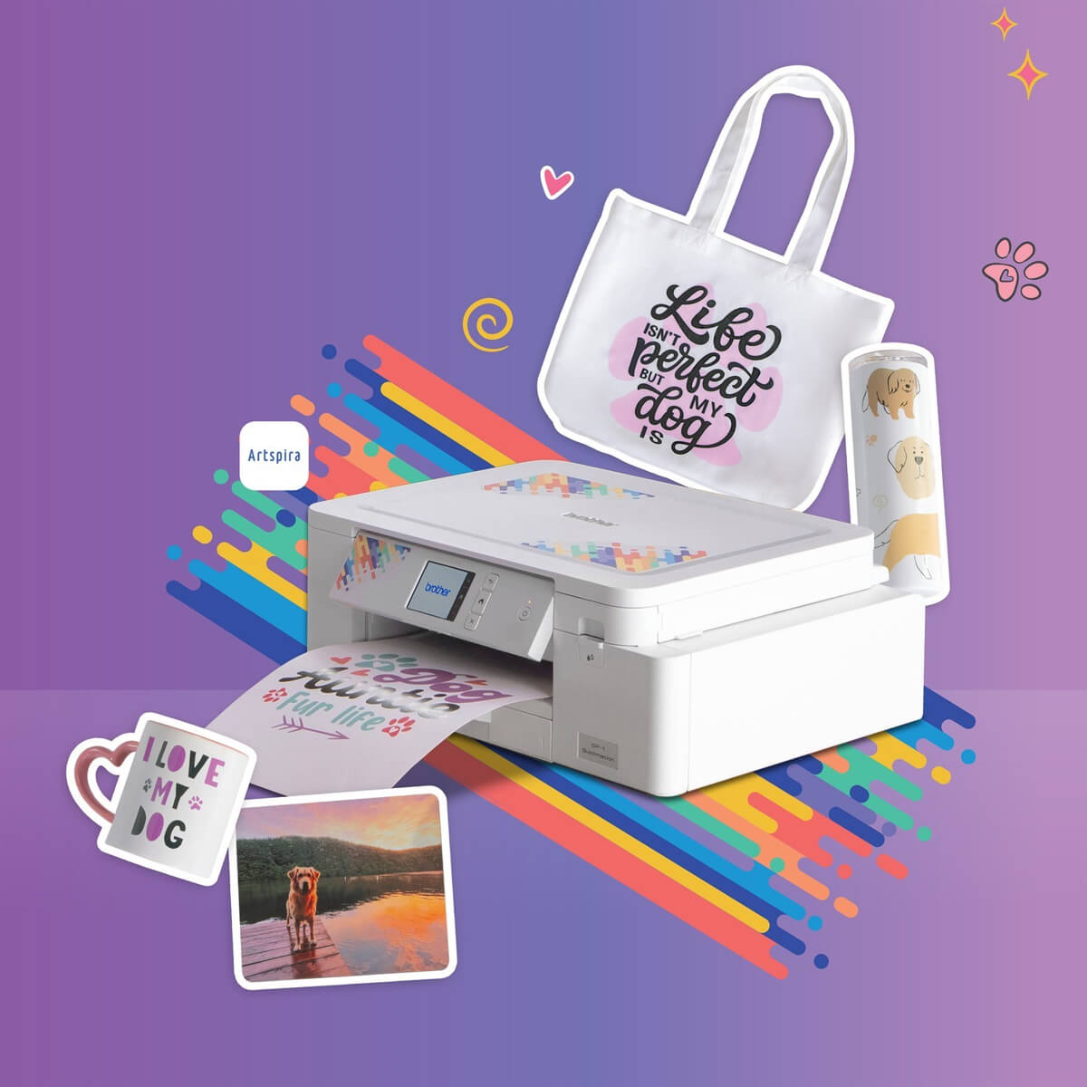 Brother SP1 A4 Single Print Sublimation Printer 2.7" Touch Panel WLAN(2.4GHz), Ethernet, Usb Connection