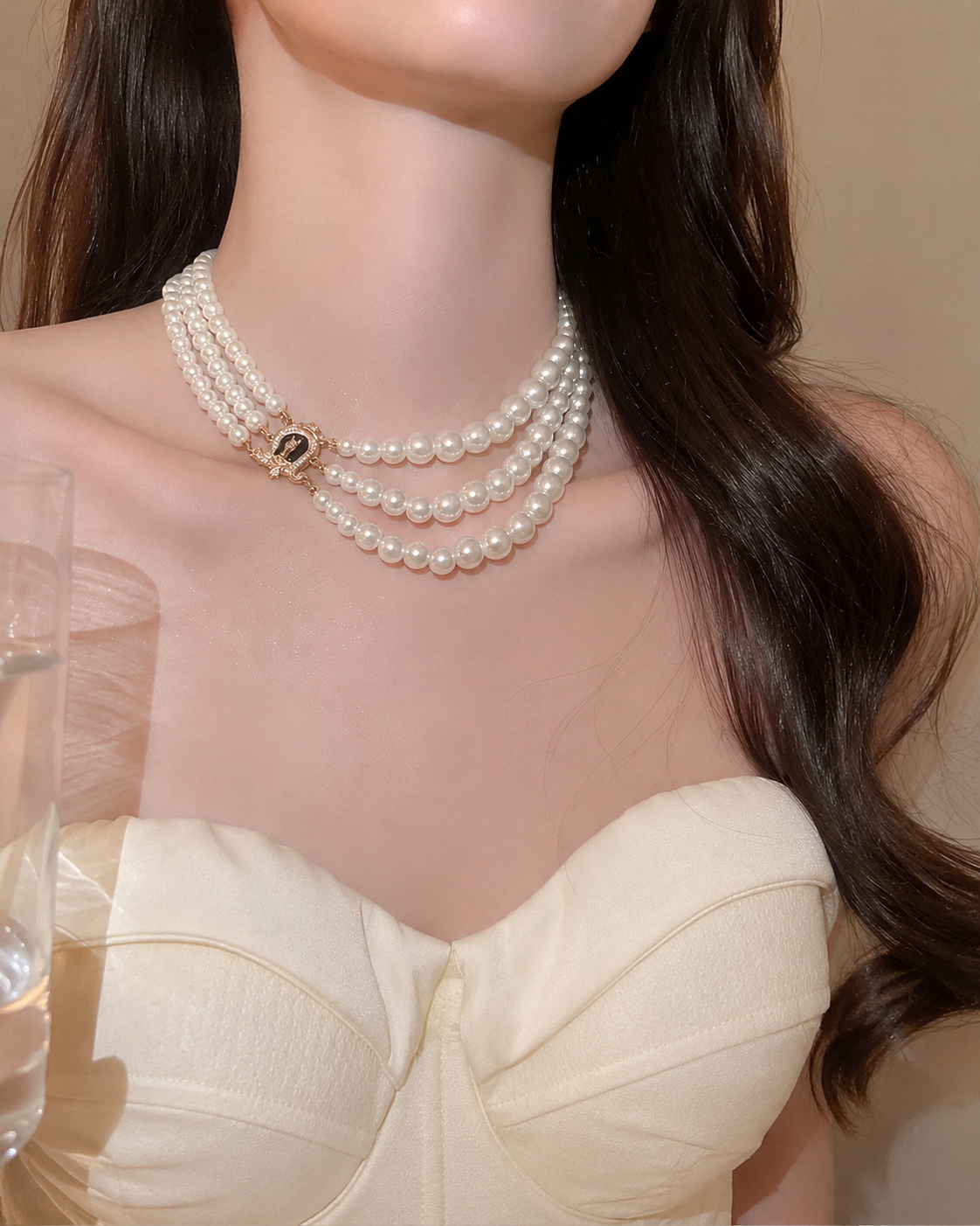 E2719 Crown Woman Pearl Necklace
