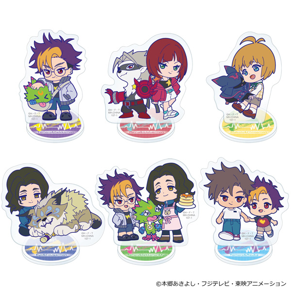 (預訂訂金 $100) (總價 $236) MegaHouse 數碼暴龍 BEATBREAK 迷你亞克力立牌 (原盒6個) (行版) Acrylic Stand Buddy Collection DIGIMON BEATBREAK  
