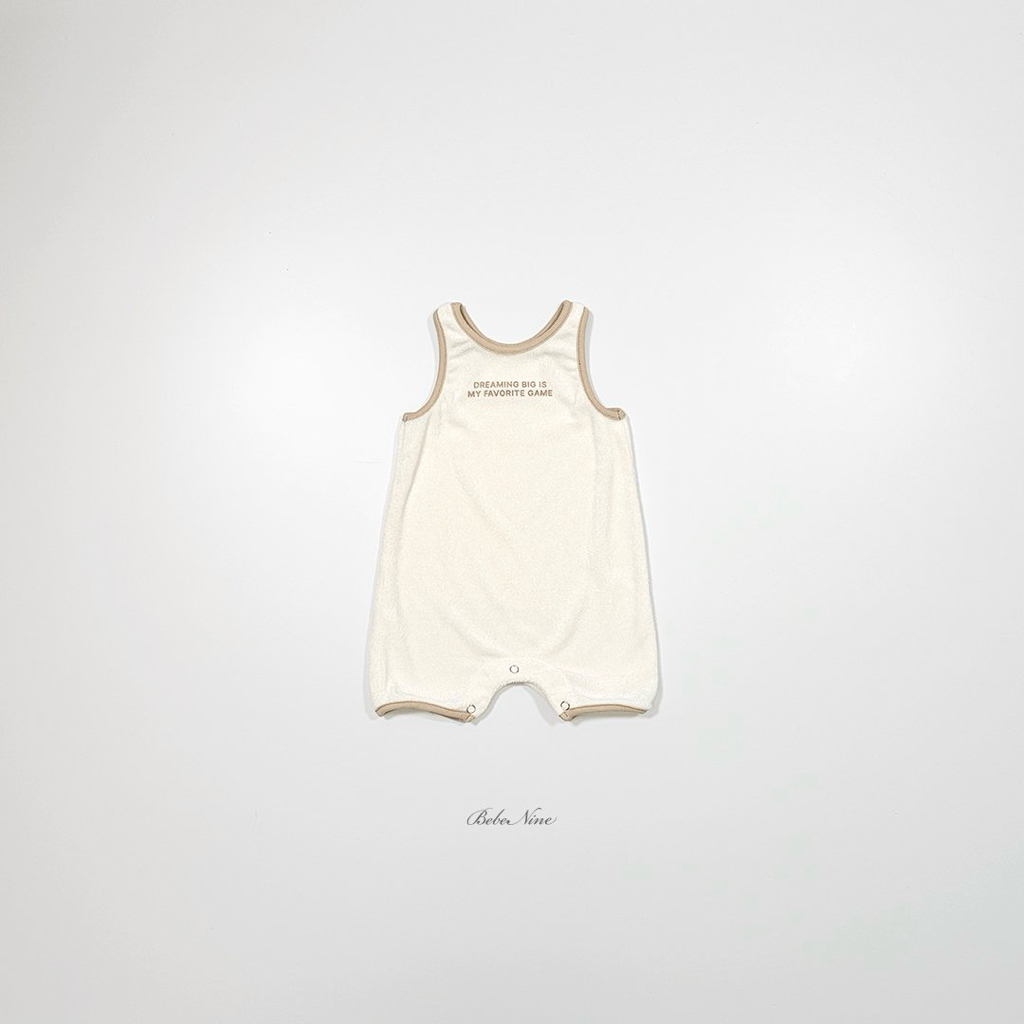 ☀️預訂 韓國直送☀️🇰🇷Bebenine四色字母印花毛巾布滾邊背心連身服