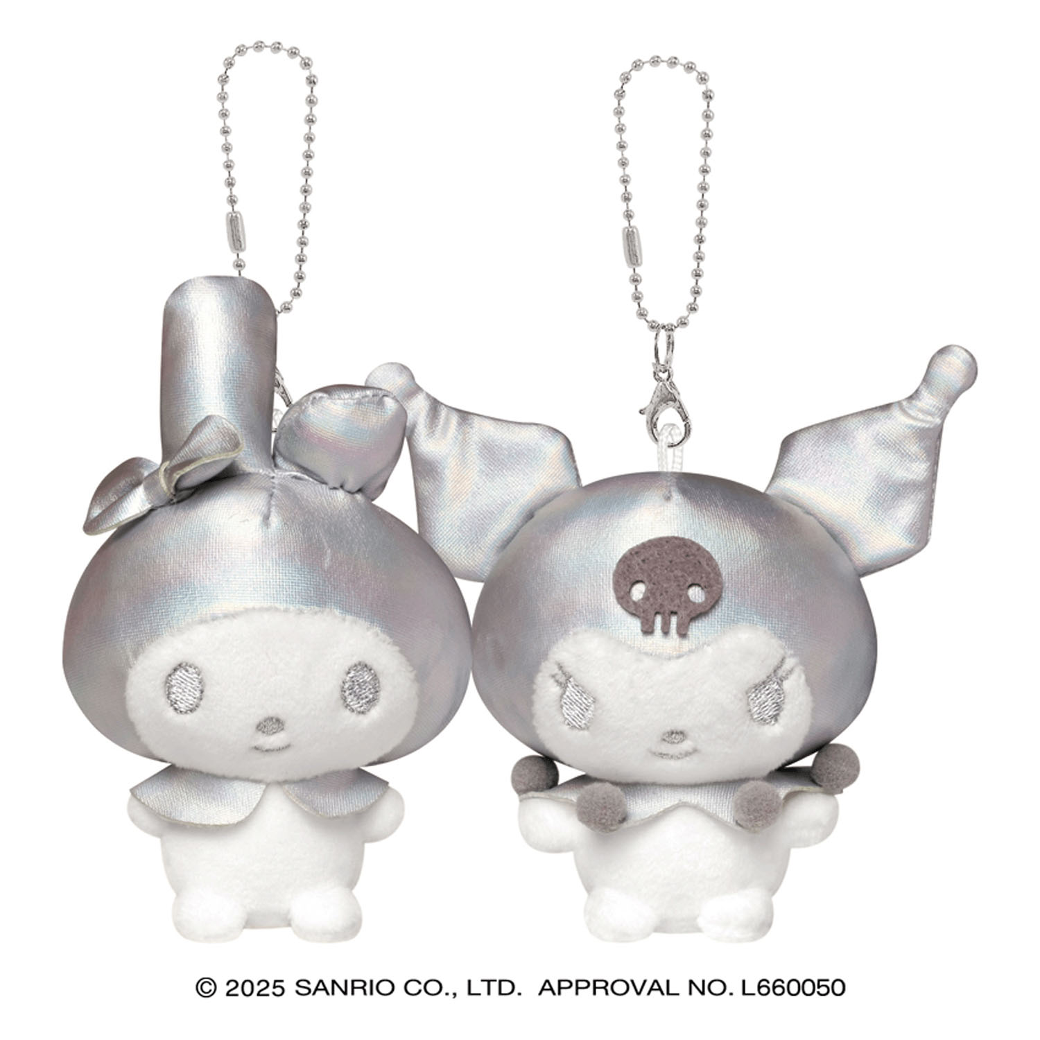 Sanrio - 雙生兒公仔掛飾 (銀色My Melody與Kuromi款)