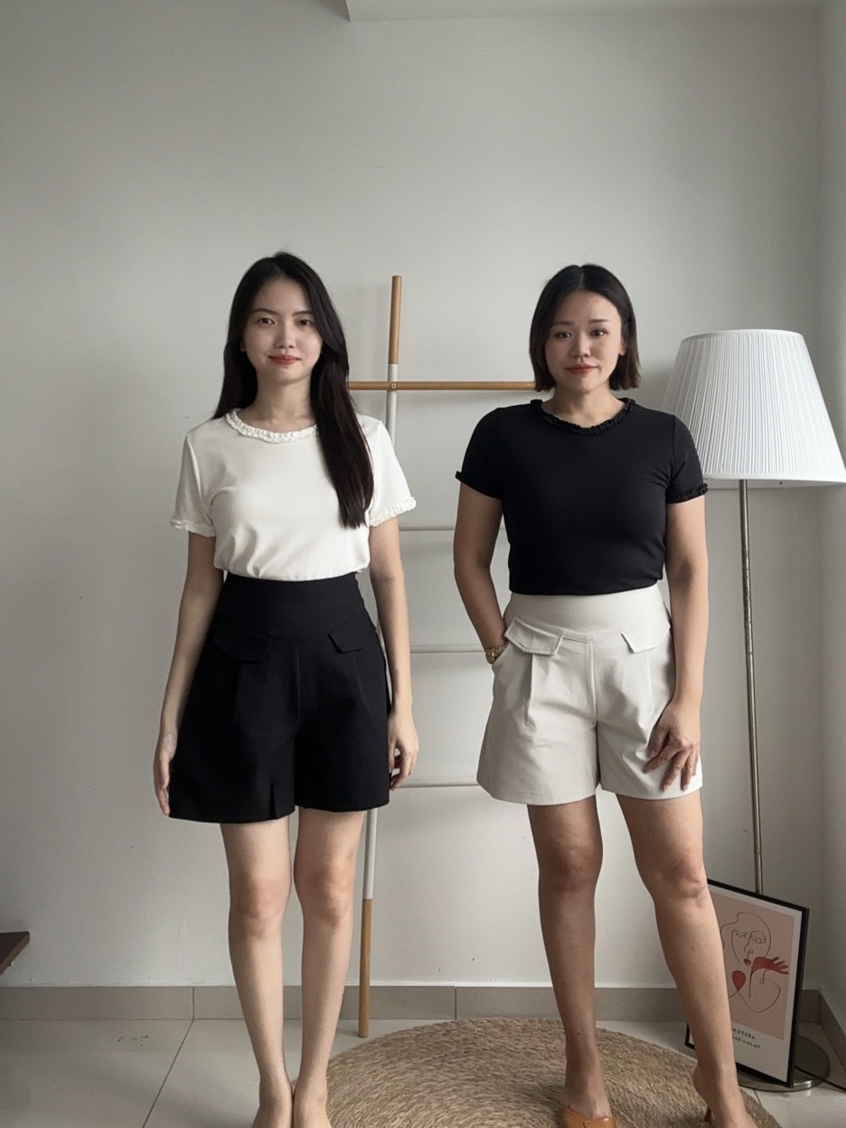 T4201 Ruffle Collar Tee - 4 Colors 