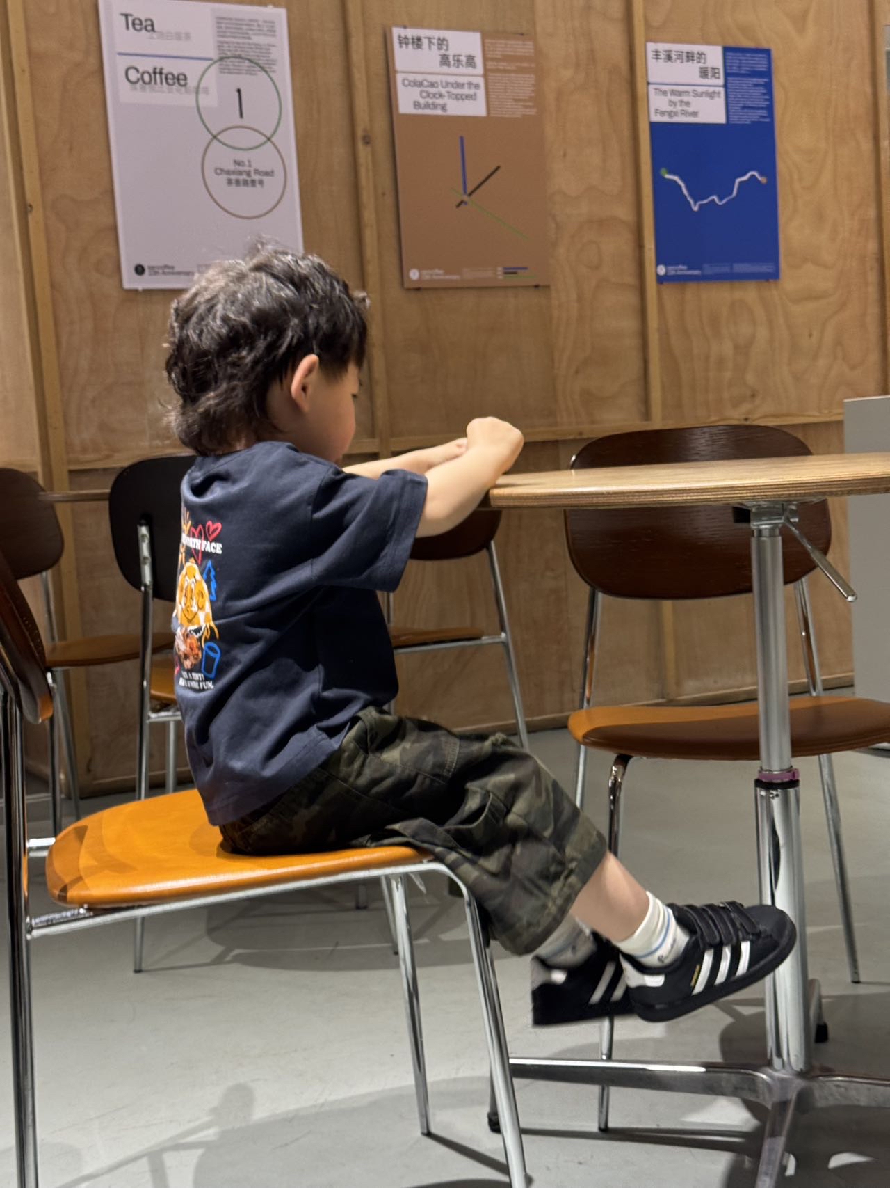 0642  親子❤️ TNF露營短袖+迷彩/牛仔褲