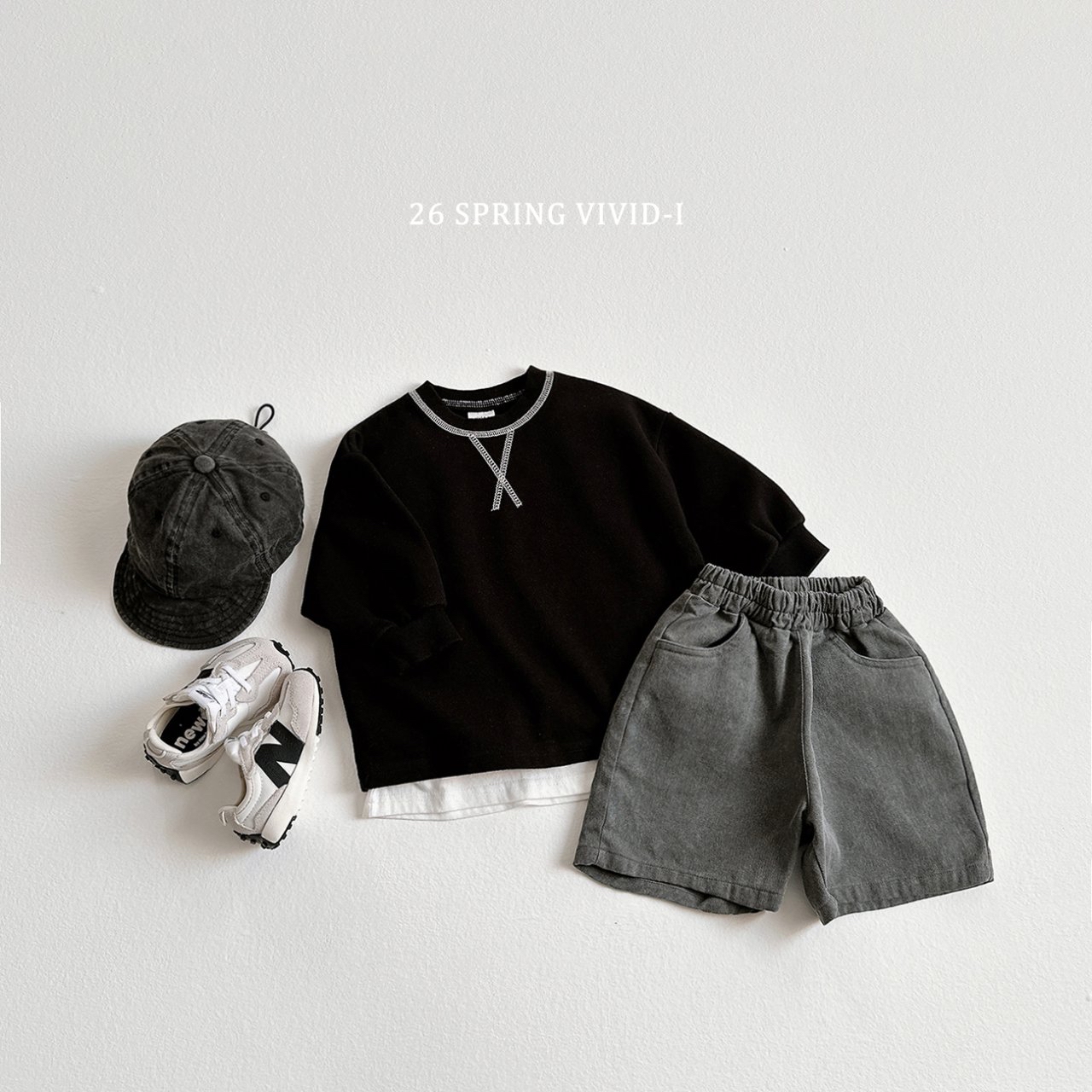 🌸預訂 韓國直送🌸🇰🇷VIVIDI三色撞色縫線寬鬆衛衣