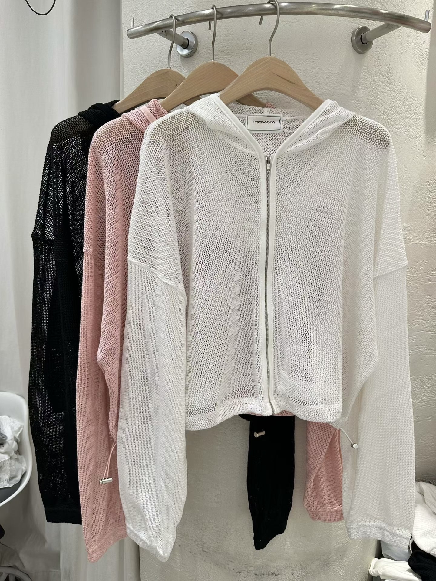 🇰🇷韓國女裝 | Mesh Hoodie zip up outer