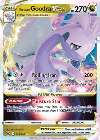 Pokemon TCG Lost Origin - Hisuian Goodra V STAR-136/196