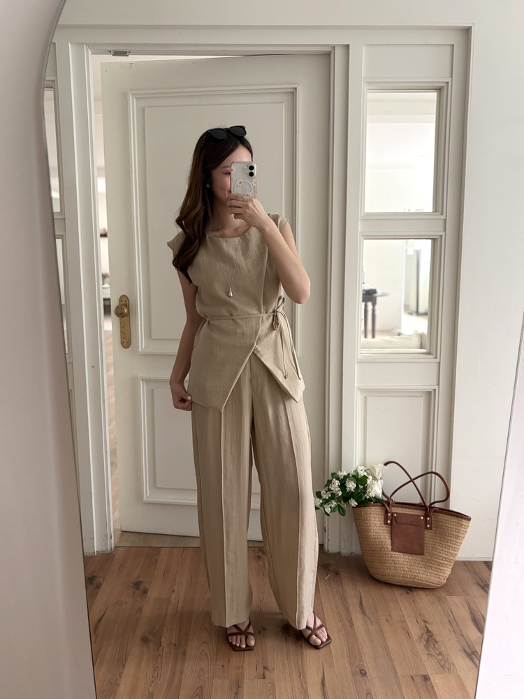 The Fine Linen Summer Set (Beige)