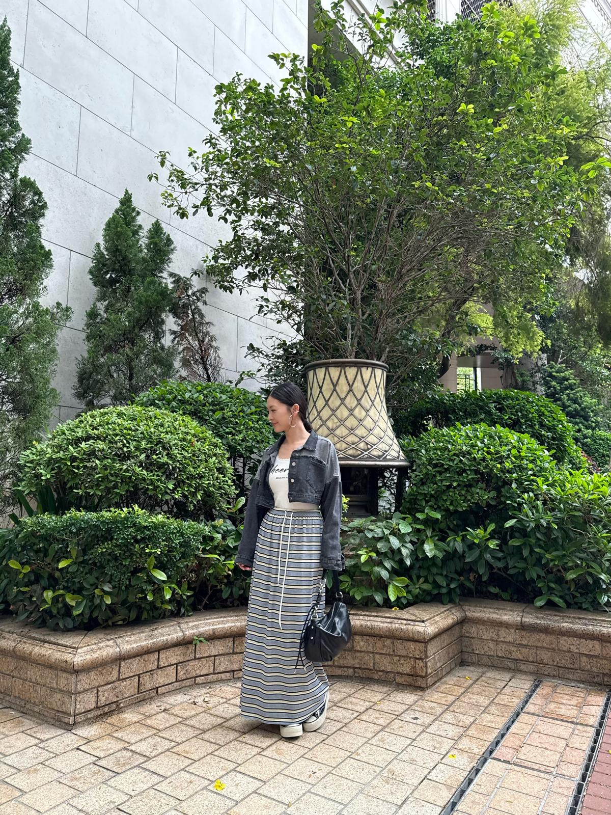 F04 夏日拼色洗水牛仔褸