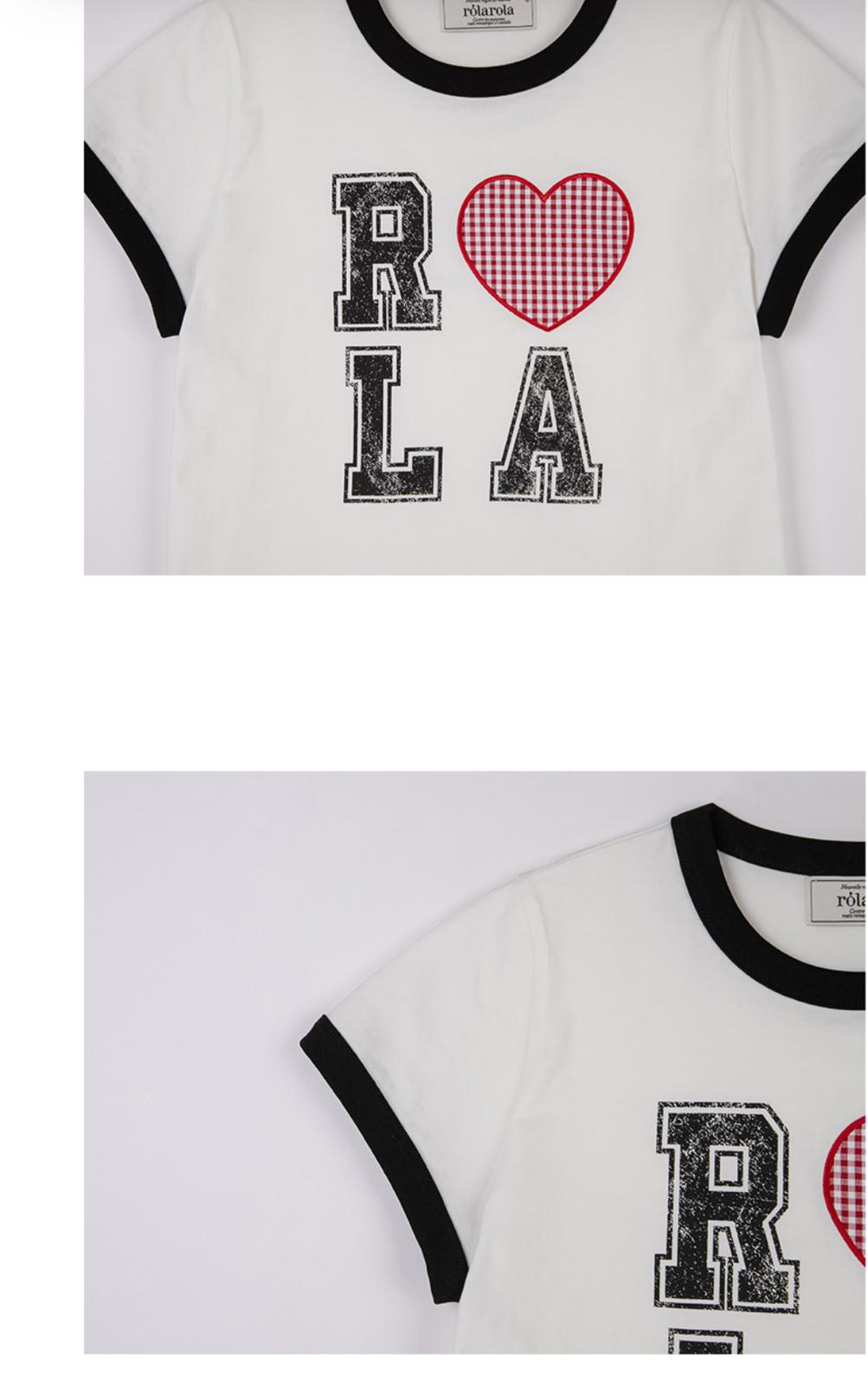 4月新款都有獨家優惠🤩 🎀Rolarola 🎀 I LOVE ROLA PATCHWORK RINGER T-SHIRT 原價49000won 獨家折扣優惠 size: s/m Grey黑邊 /淺灰酒紅邊/white 29/3 23:59截單