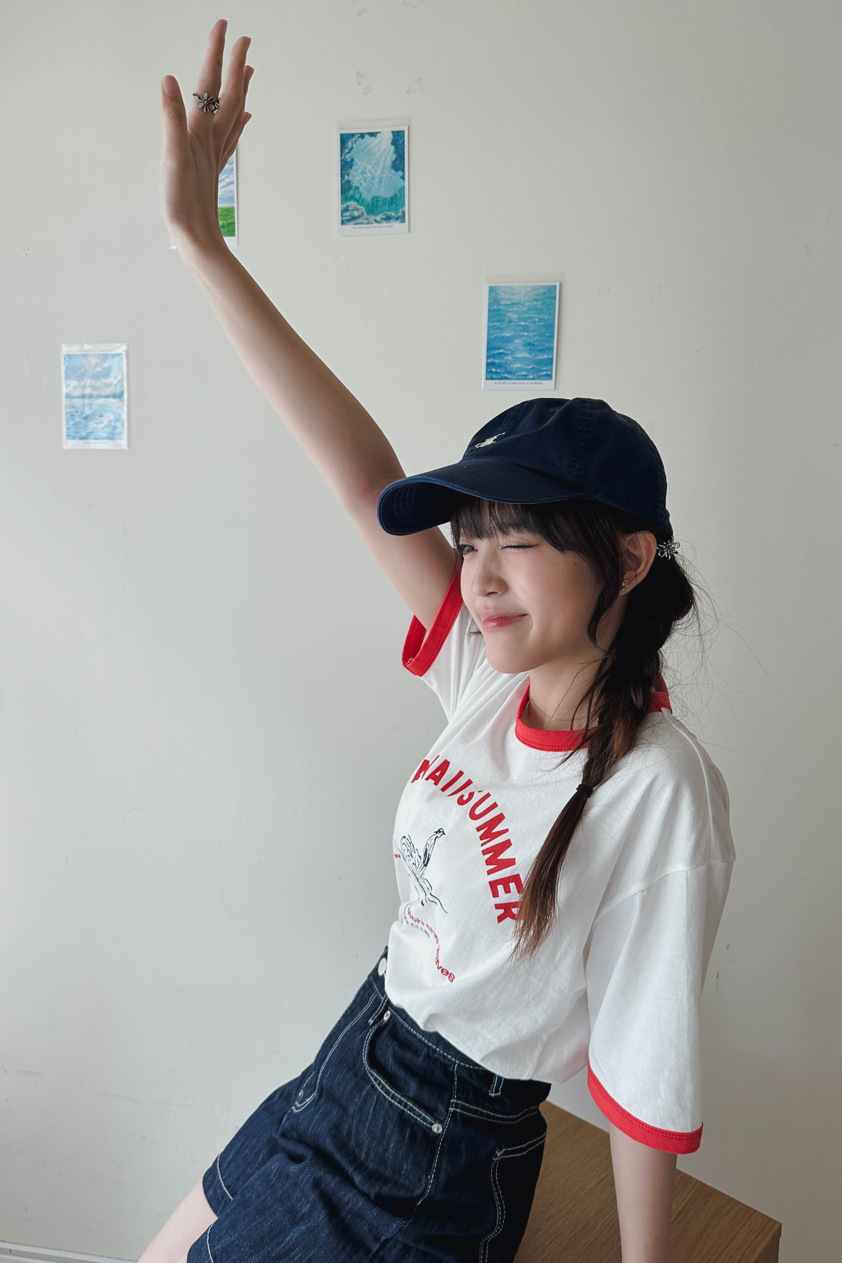 HAWAII 衝浪小子撞色Tee (兩色入)