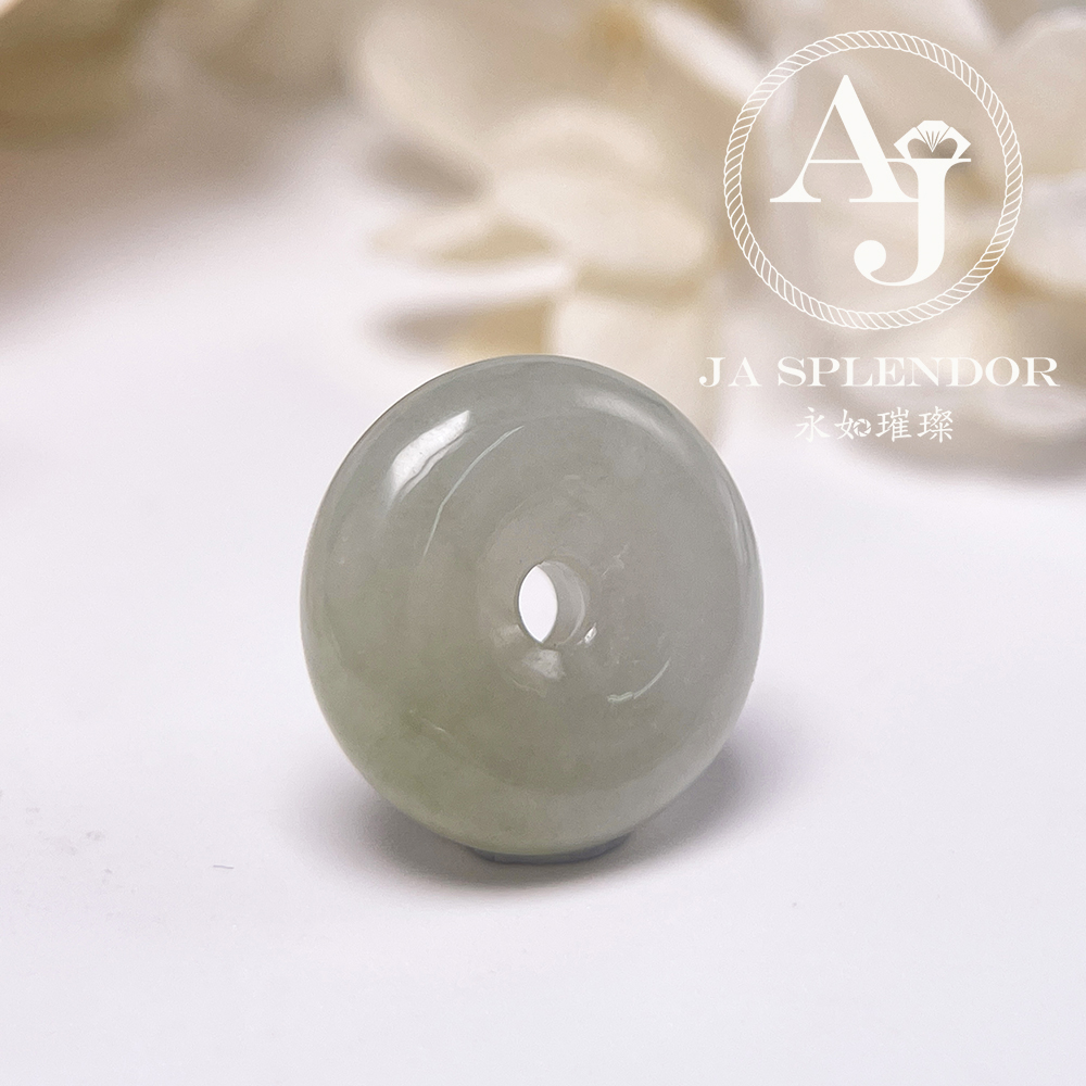 JN-479 天然翡翠A玉 冰潤雪梨黃小平安扣