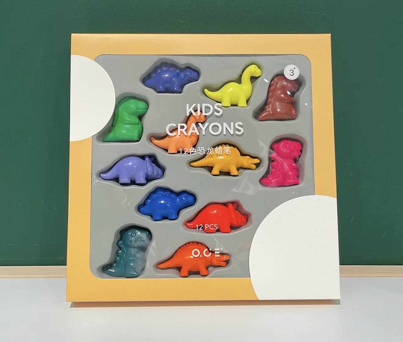 12 color Dinasaur Crayon 