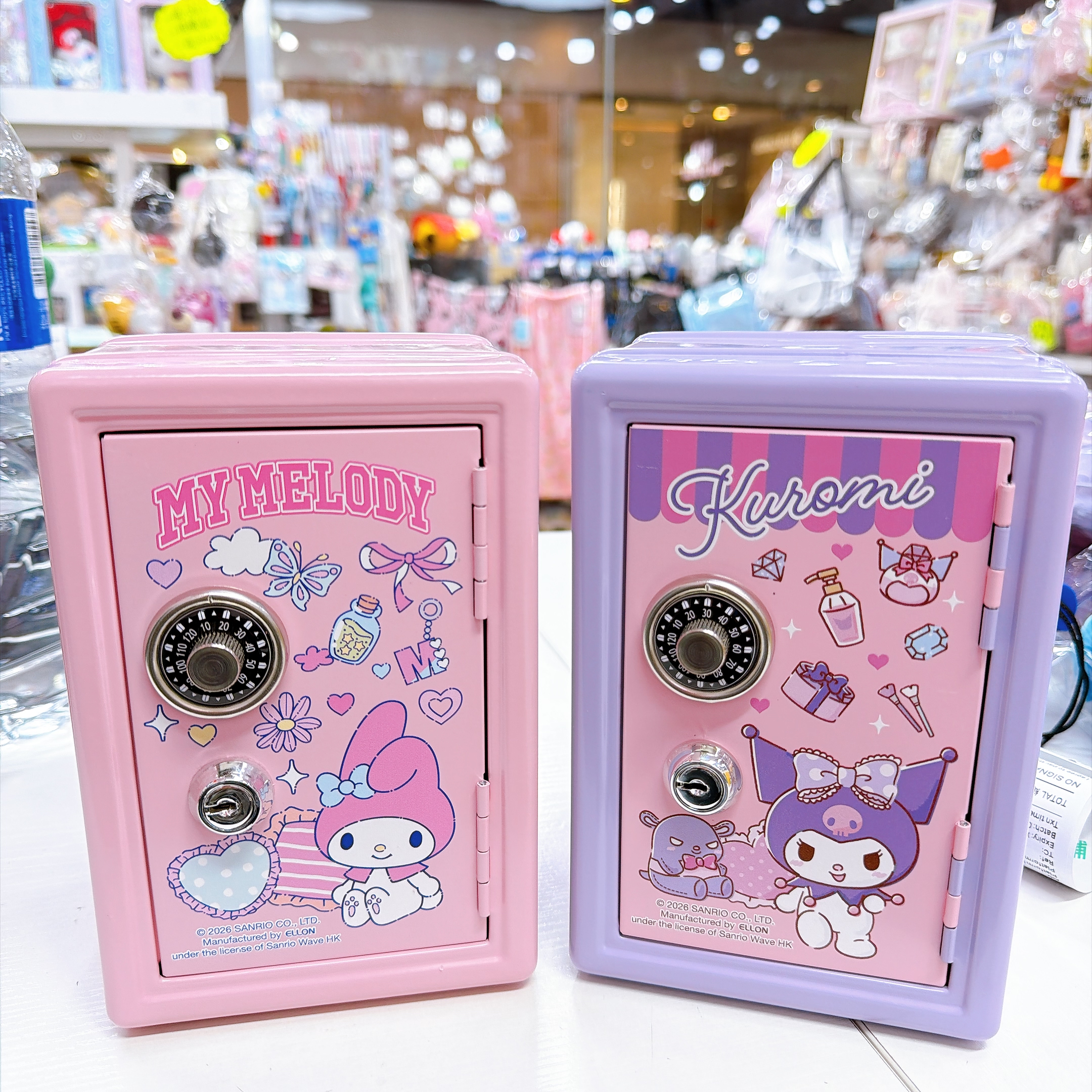 原裝行貨Sanrio  Melody Kurumi直伸夾萬 雙重保護 連密碼鎖及鎖匙