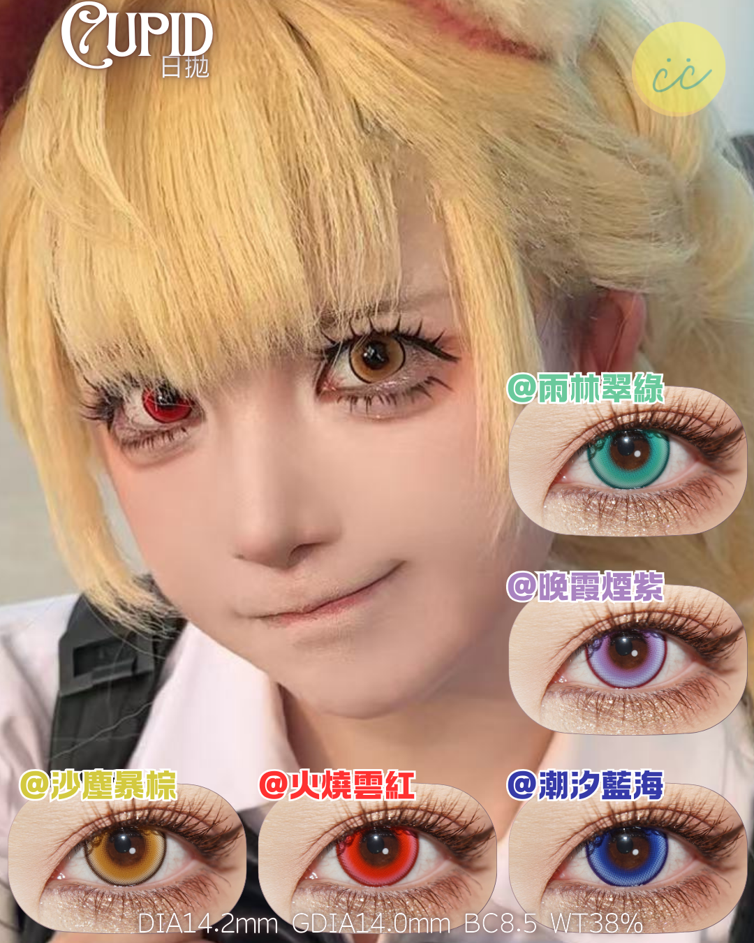 Cupid 日拋 雨林翠綠/沙塵暴棕/潮汐藍海/晚霞煙紫/火燒雲紅