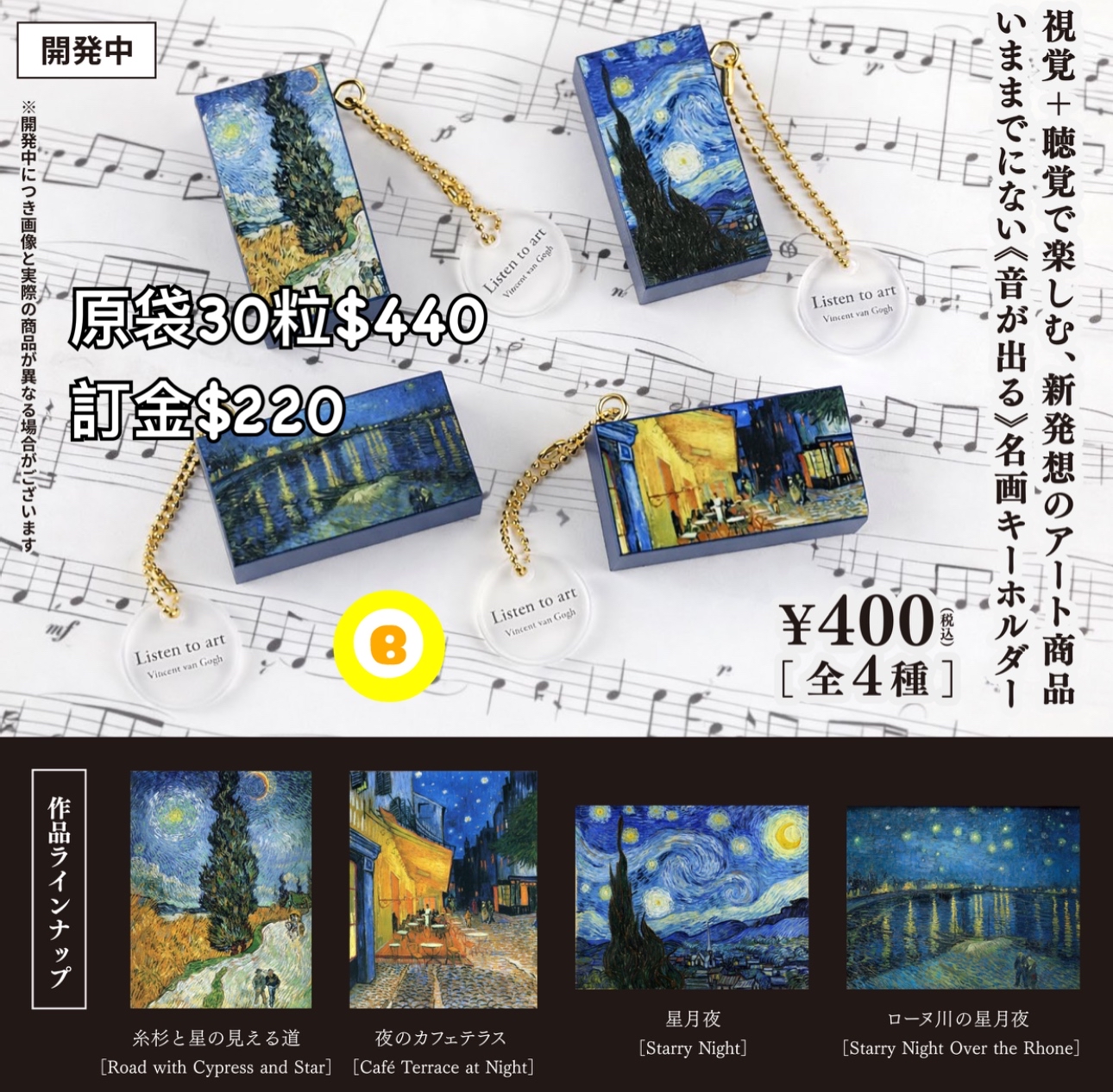 Preorder預訂7/2026年名画扭蛋原袋30粒