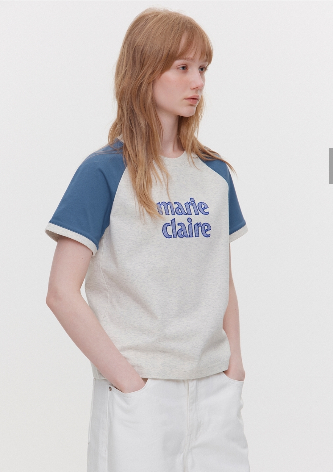 Red Velvet Seulgi 著用款｜Marie Claire 拼色牛角Tee