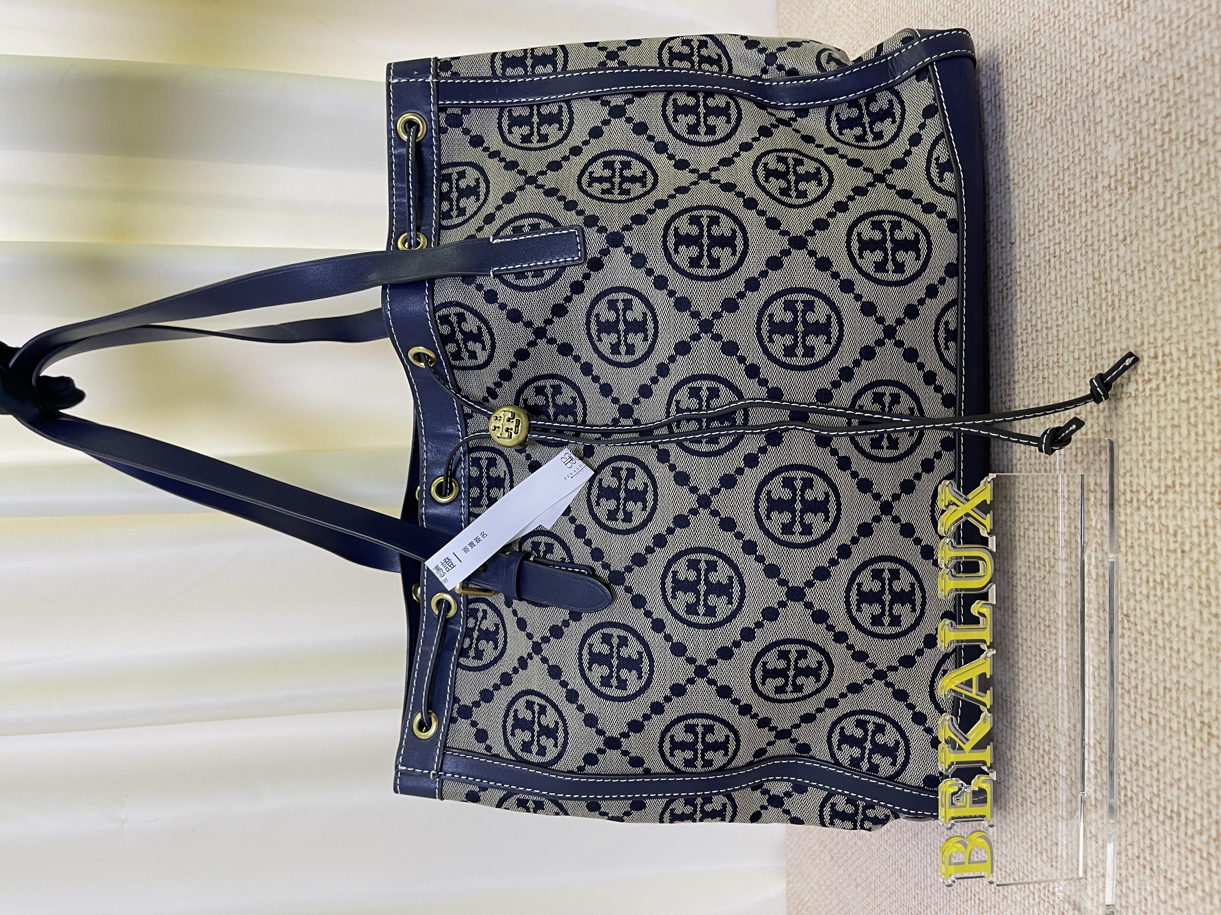 Pre-owned Tory Burch T Monogram Jacquard Tote / Product Code: 26030903