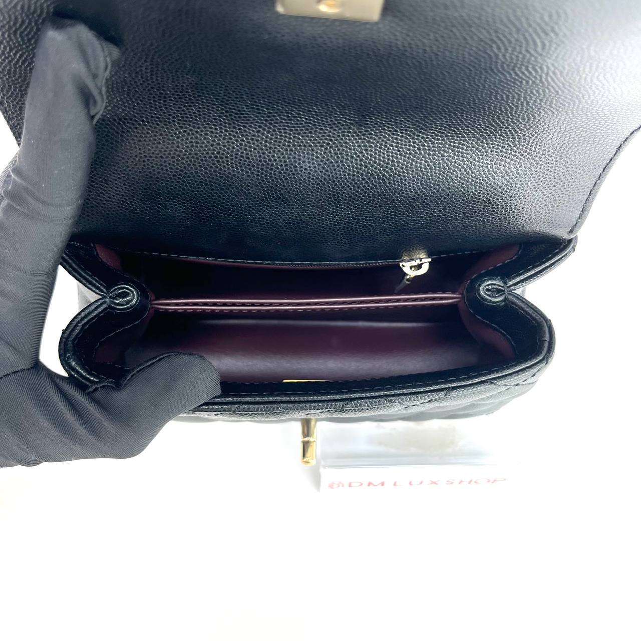 Chanel 24K Black Coco Handle Mini GHW (Microchip)