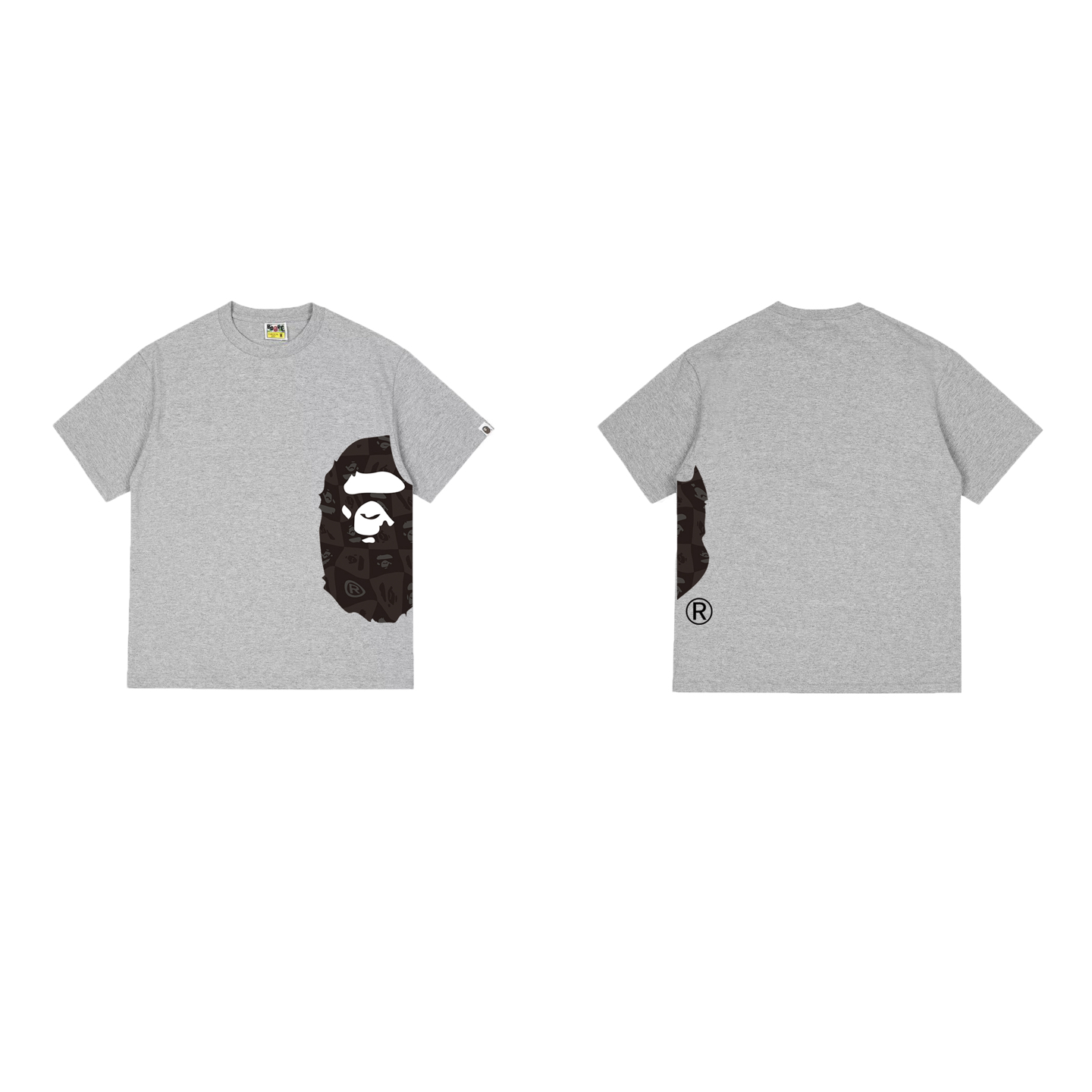 Bape Distortion Side Big Ape Head Tee