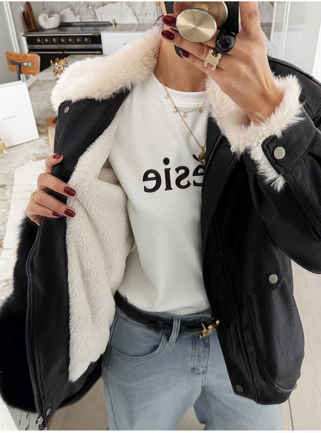 超靚毛毛仿皮Jk