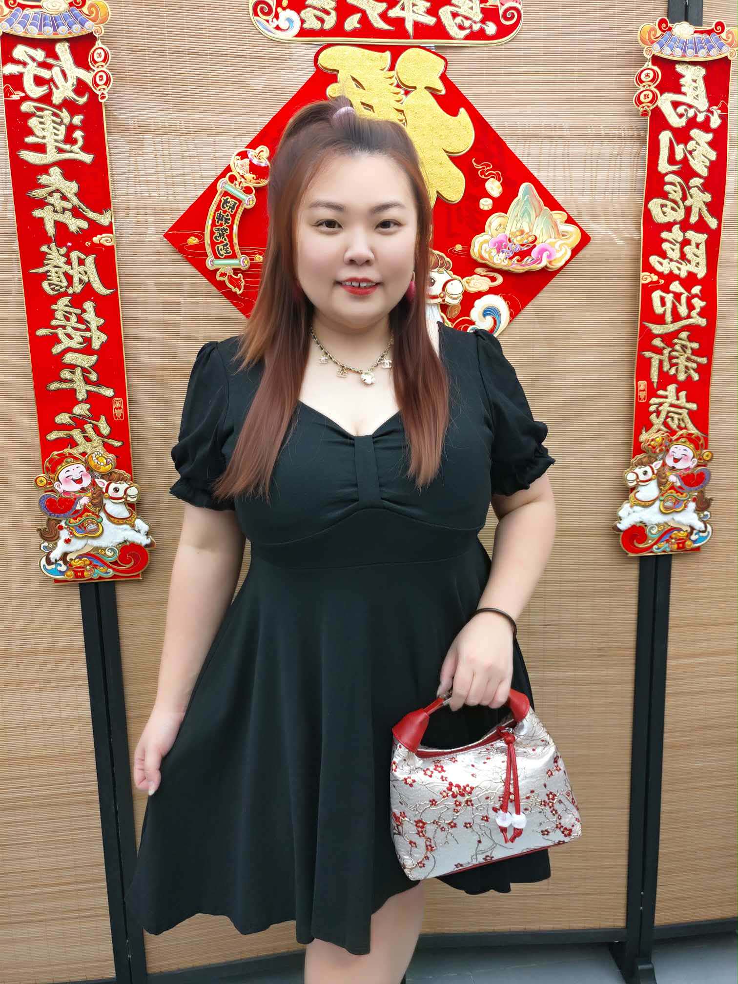 DDH04 8837(B4) 胸前皱褶设计附垫连衣裙