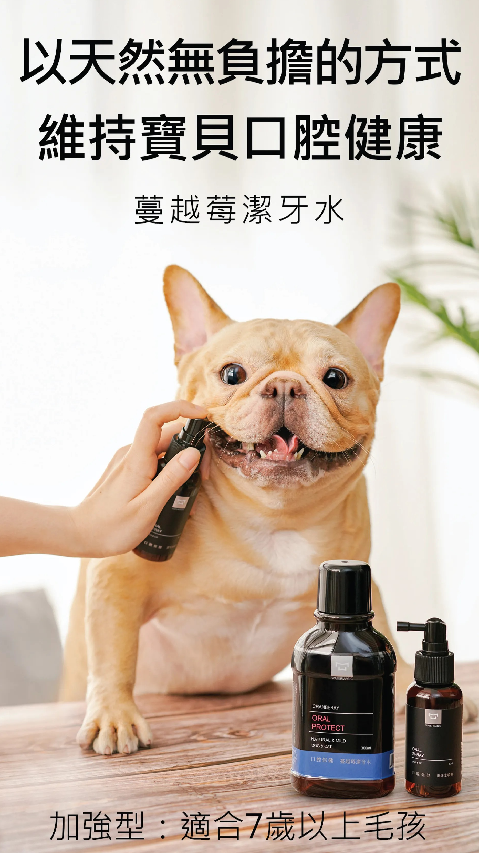 【7歲以上】貓狗口腔護理潔牙水【蔓越莓強效版】