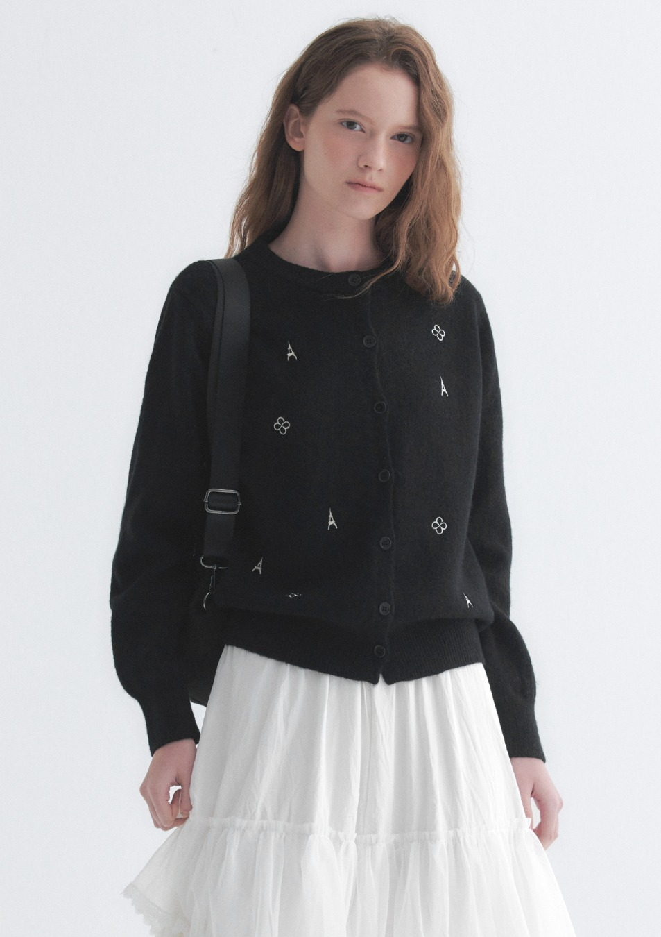Marie Claire Lucky Clover Eiffel Tower🇫🇷Knit Sweater