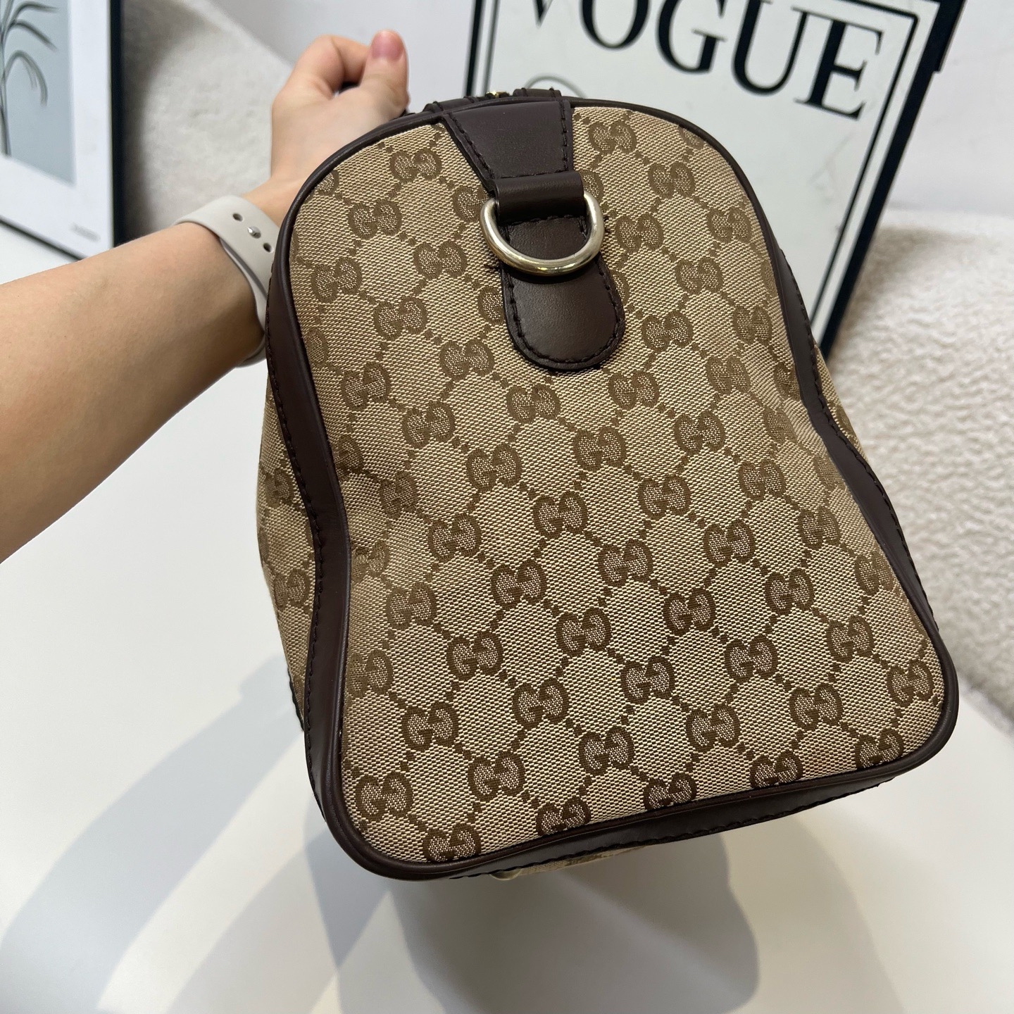 【預訂貨品】gucci 老花帆布波士頓包