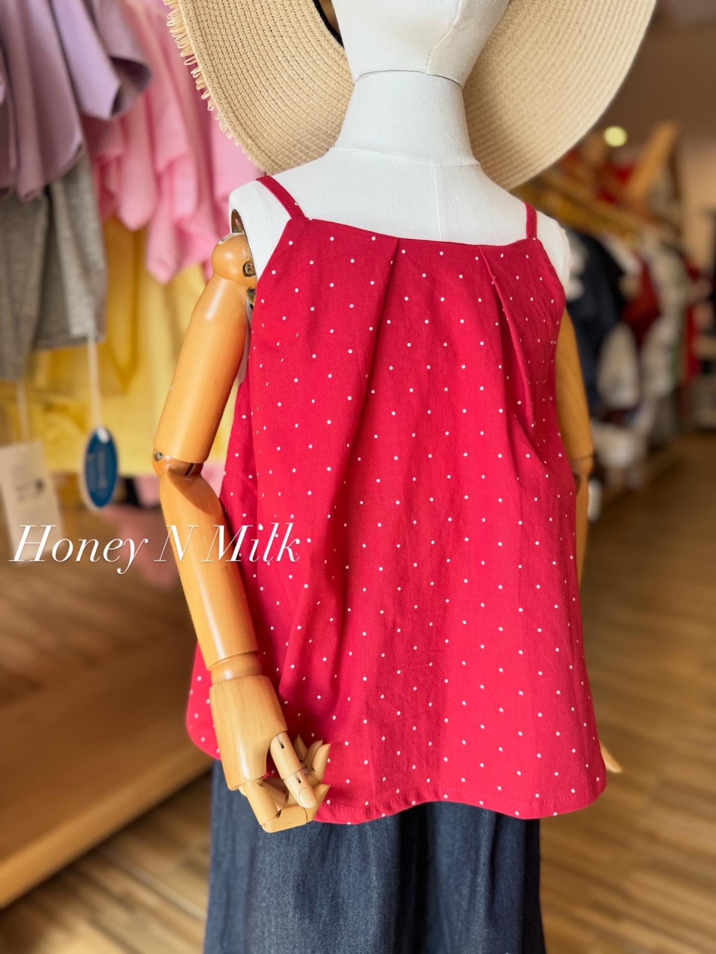 DM RedPolkaDots Blouse & Harlem Pants