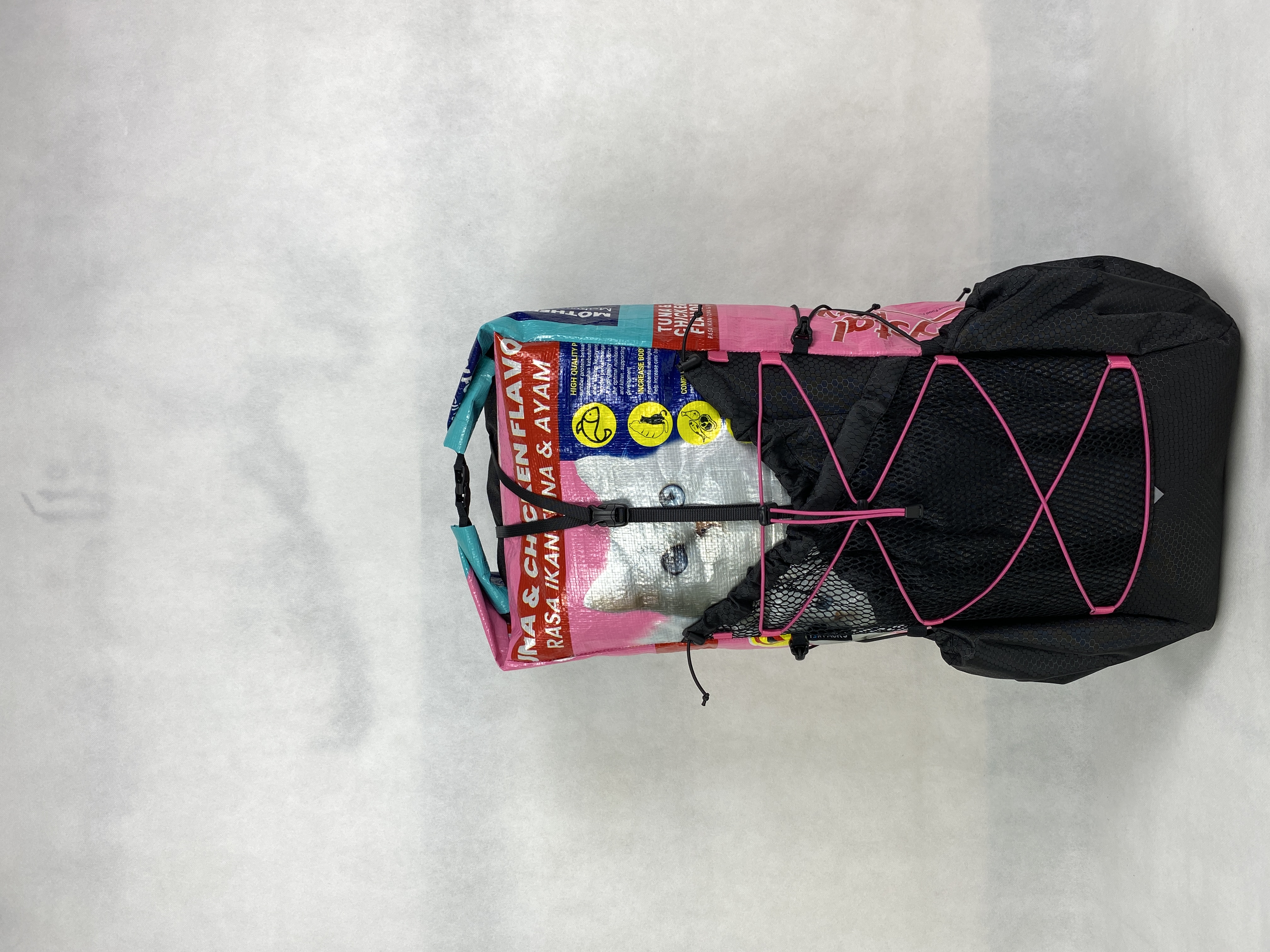 印尼YSR 背包 貓糧袋升級改造 Upcycle 輕量化 ultralight 背包 背囊