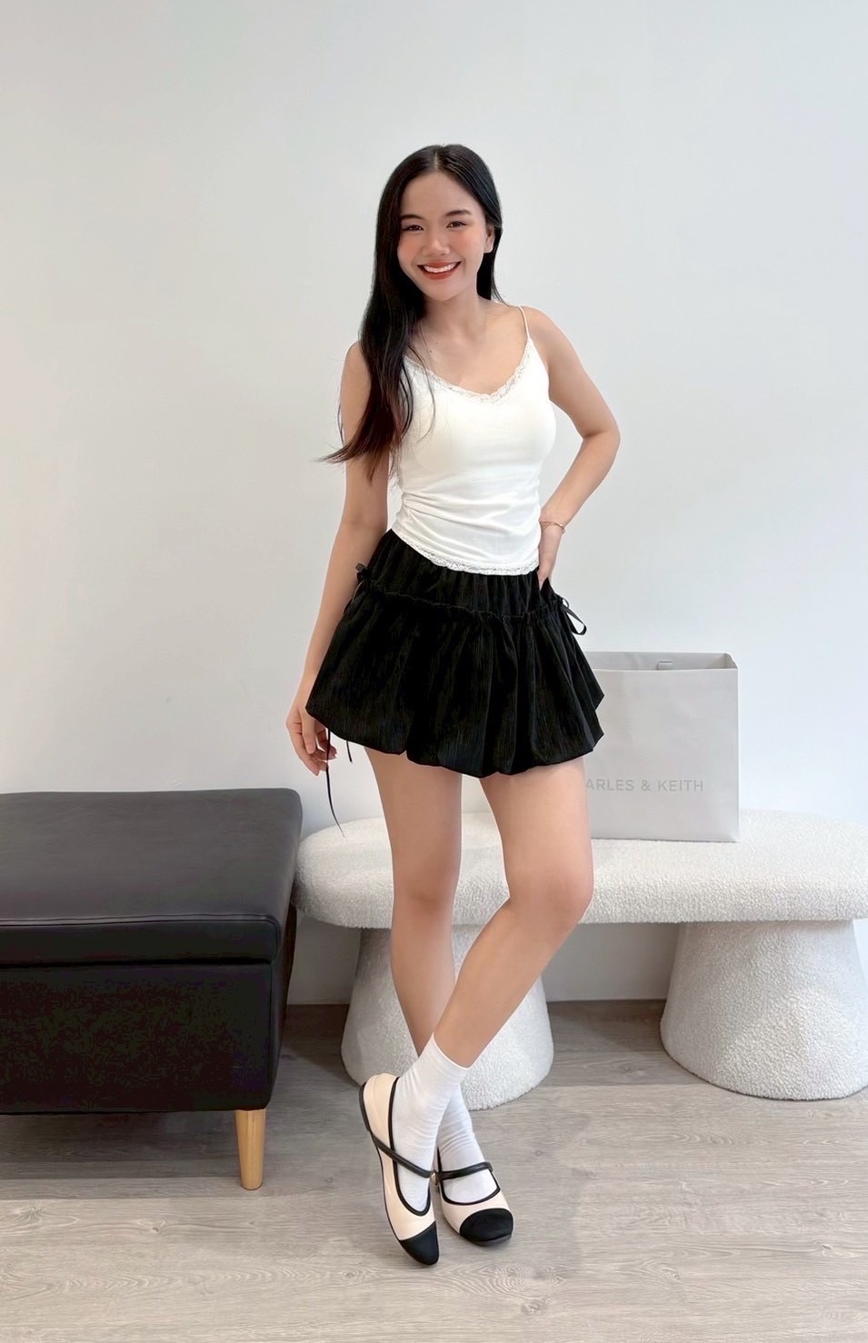 Bkk秋冬款 雙蝴蝶結綁帶蛋糕裙