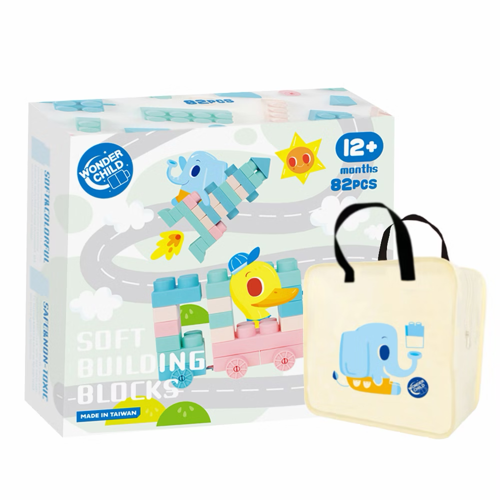 Wonder Child 馬卡龍軟積木 - 82pcs (新款小車車)