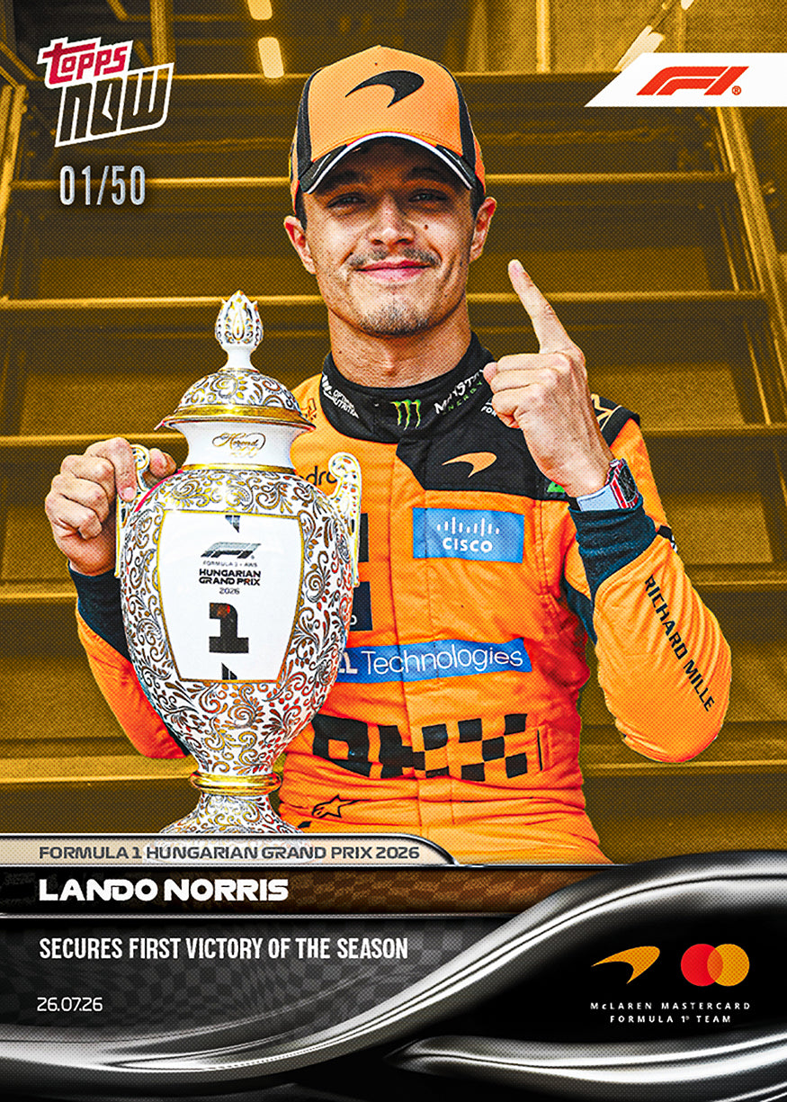 Lando Norris - 2026 F1 Topps Now #51 Hungarian GP 贏車卡【團購】