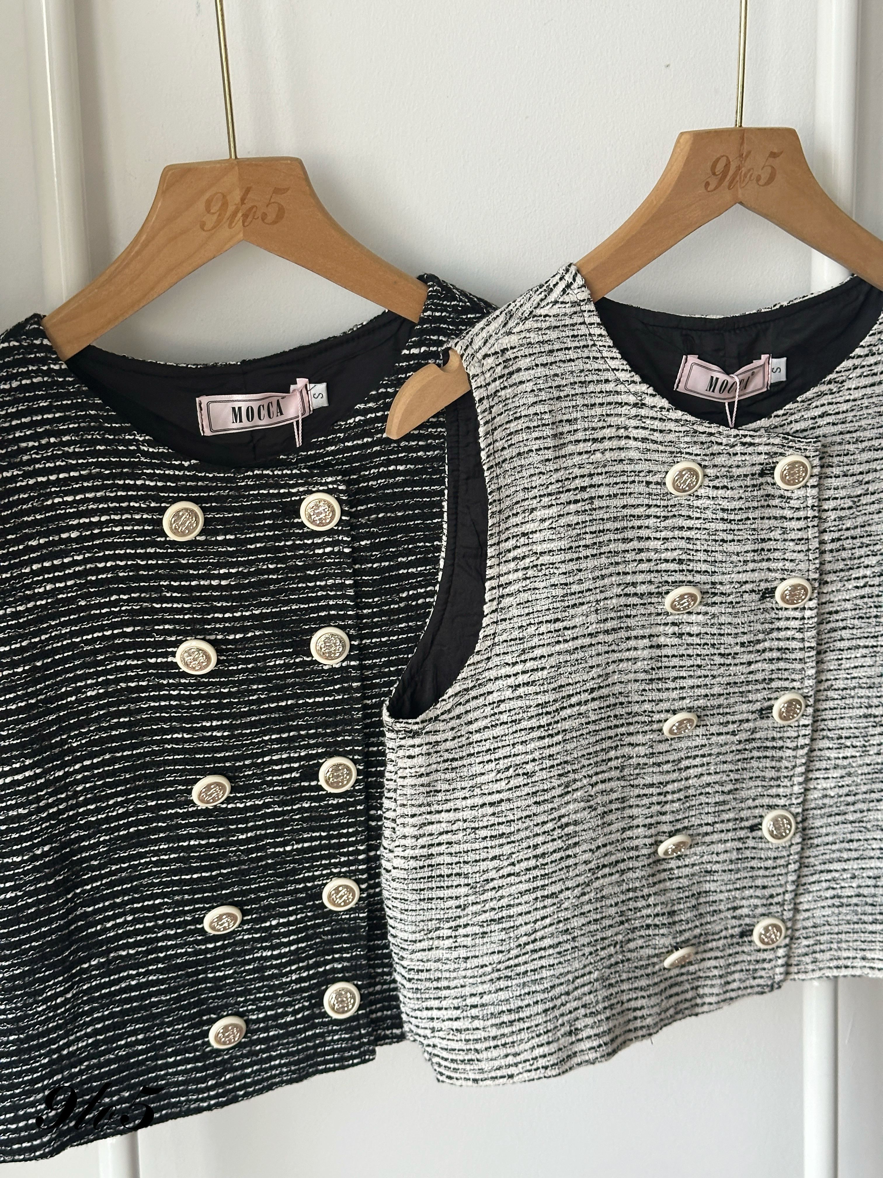 T4267 Sleeveless Tweed Top - 3 Colors 