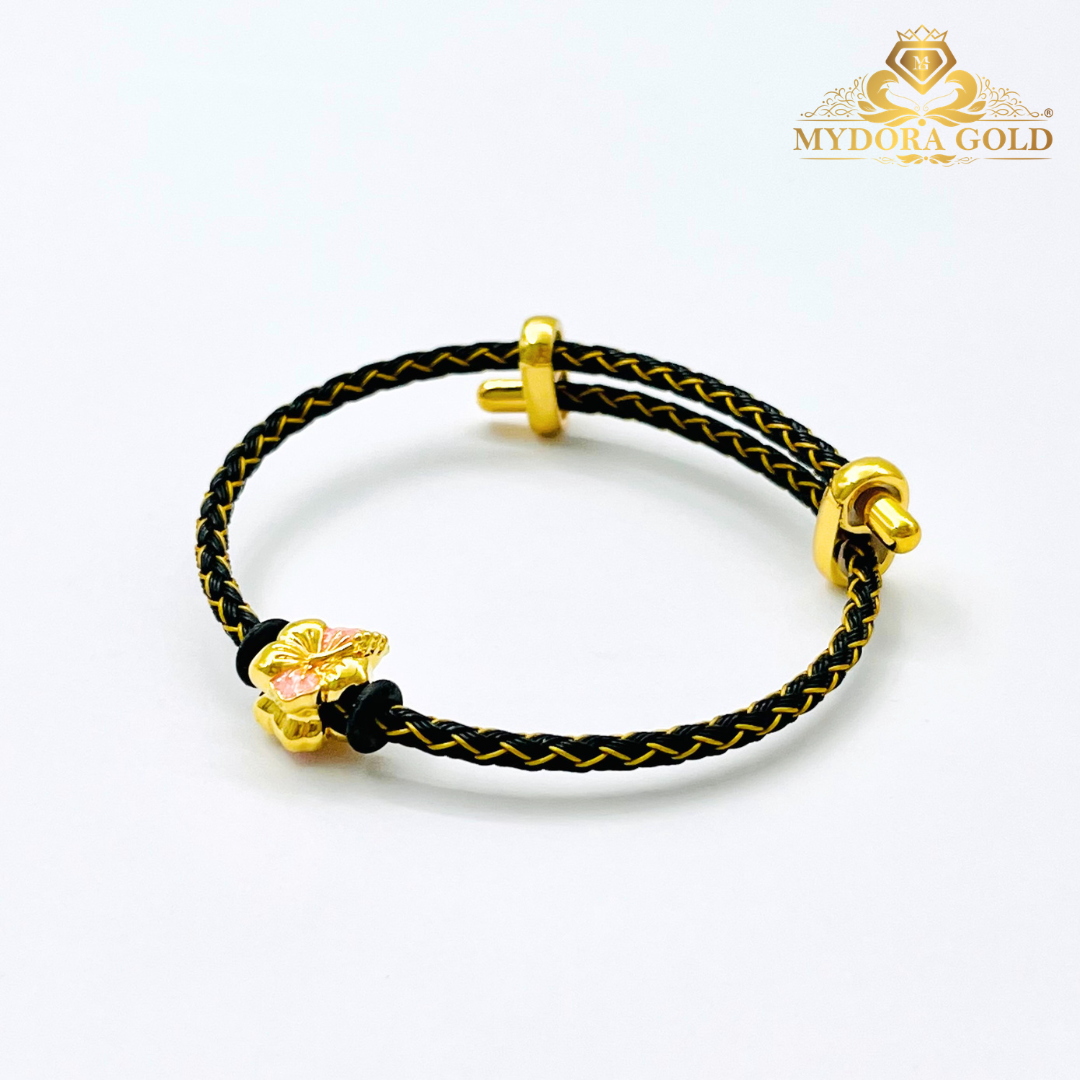 MYDORA Bunga Raya Bundle Set | 916 Gold Bead + Adjustable Bracelet